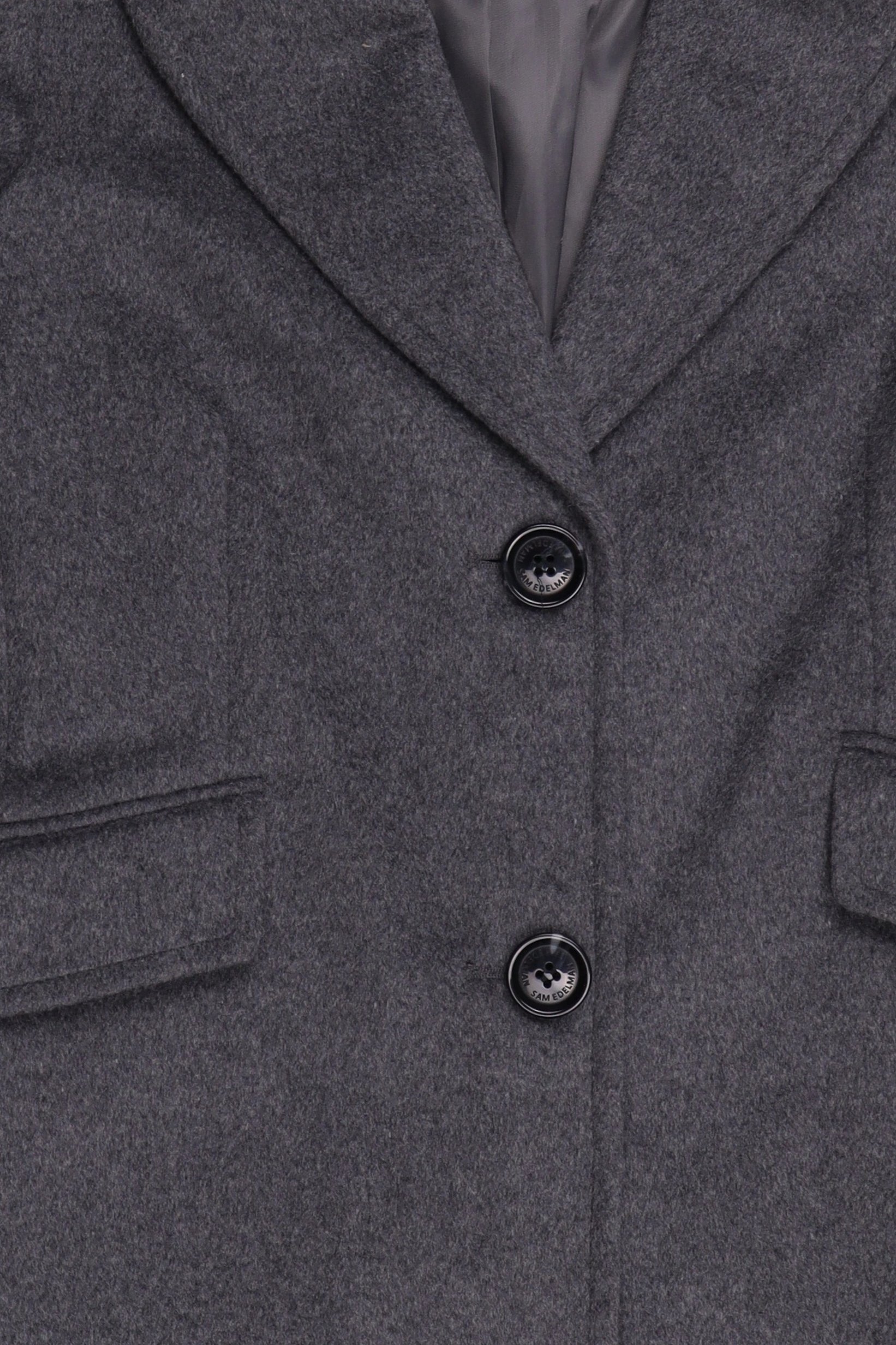 Women Textured Trench Coat, Charcoal Grey
