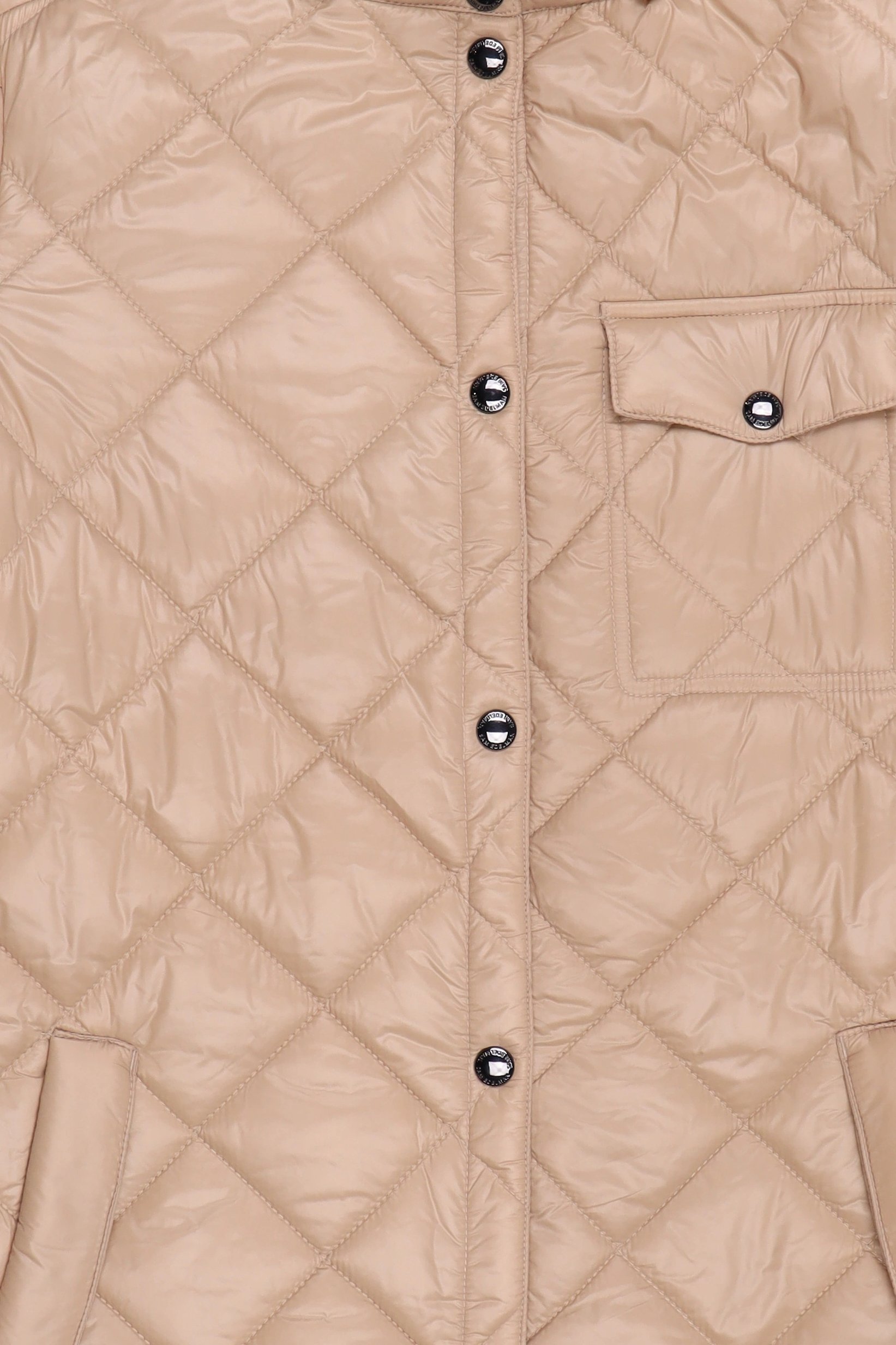 Women Quilted Puffer Jacket, Beige
