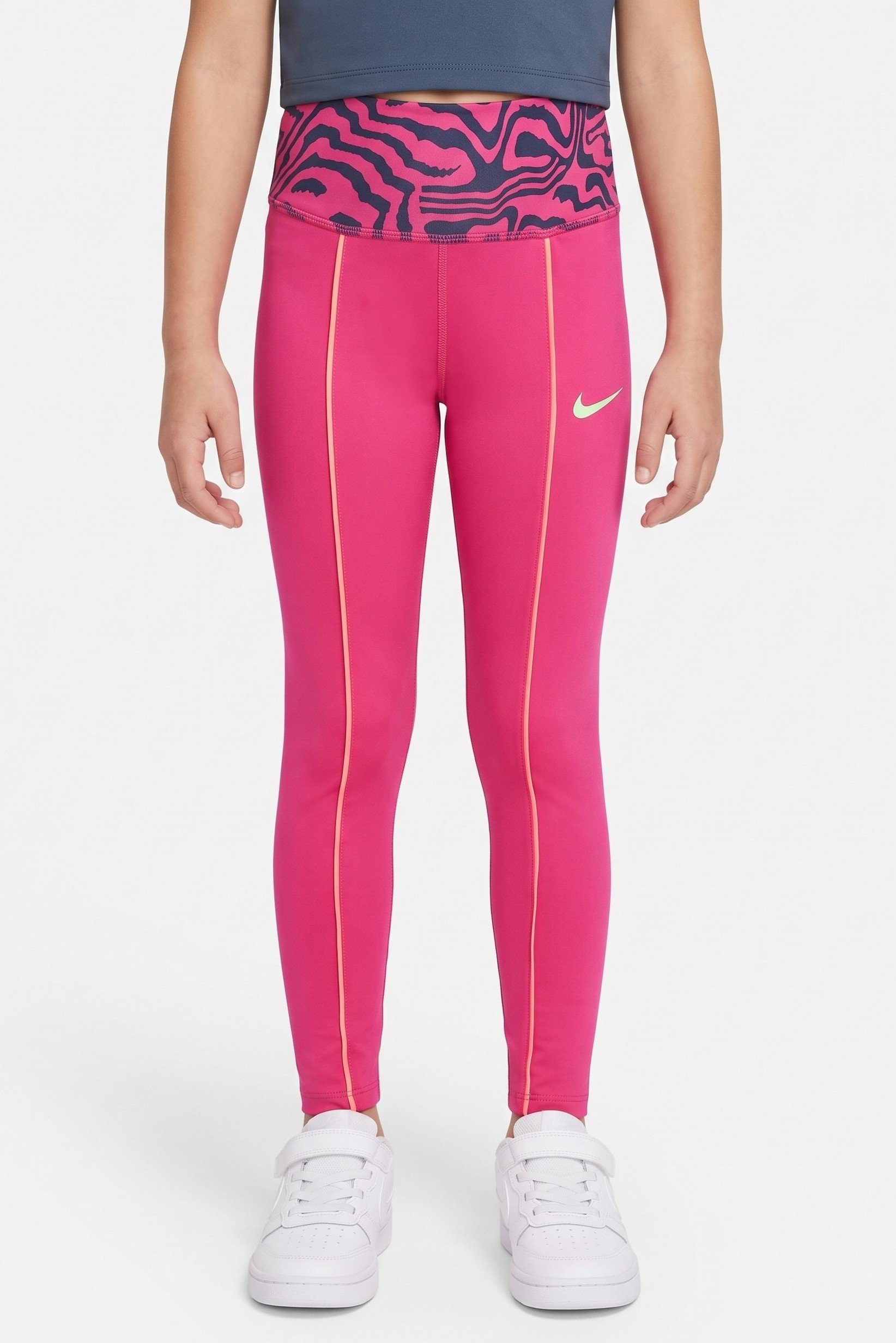 Kids Girl Sportswear Fit Training Leggings, Dark Fuchsia