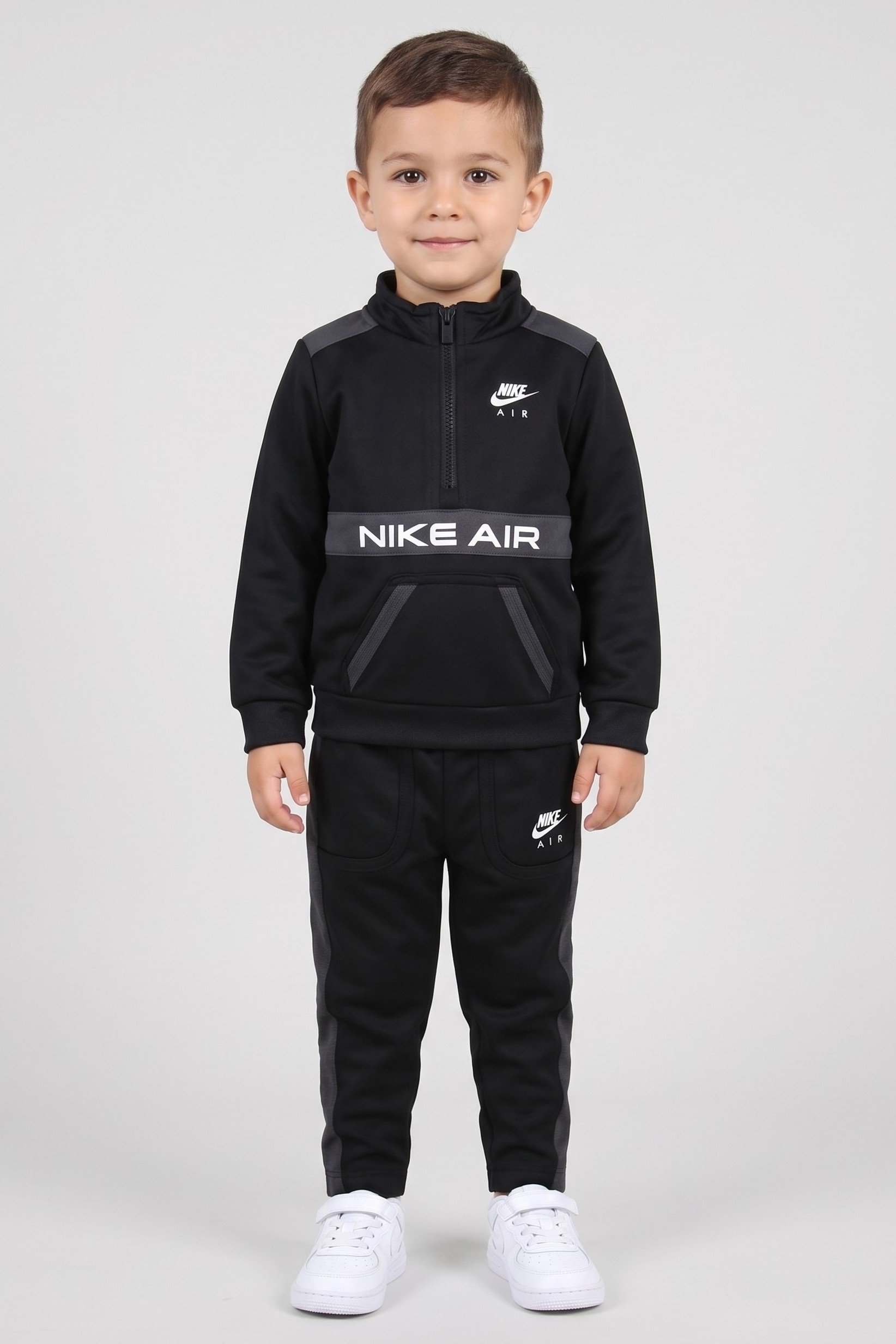 Toddlers Boy 2 Pieces Long Sleeve Sweatshirt And Pants Set, Black