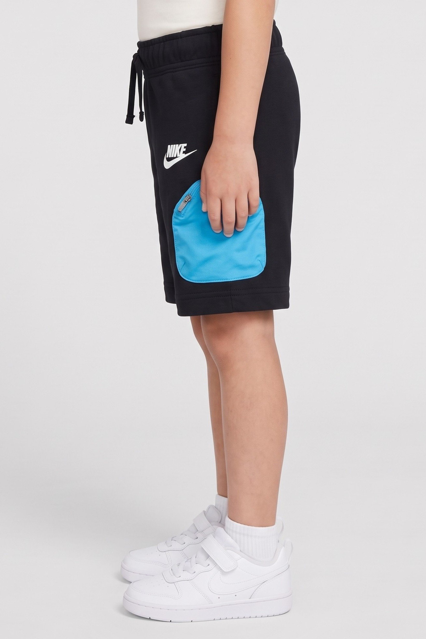 Toddlers Boy Drawstring Training Shorts, Black