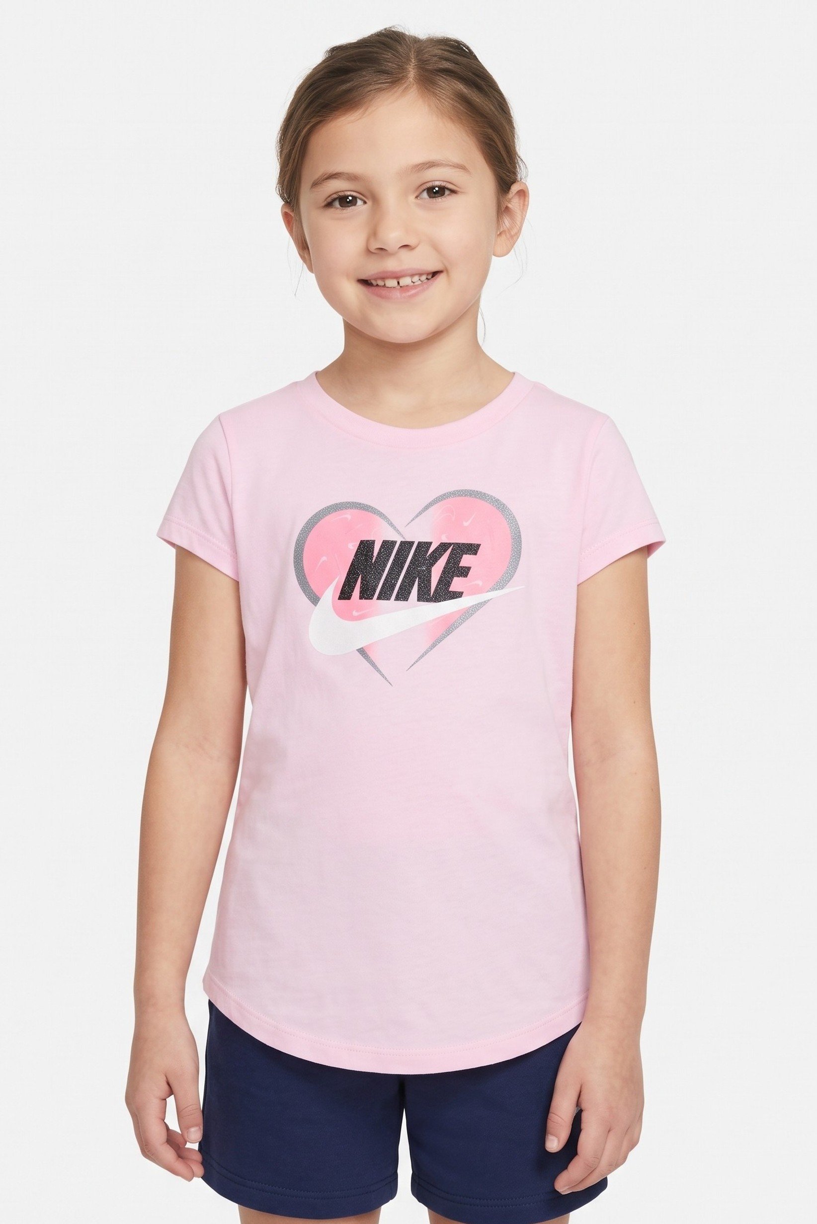 Toddlers Girl Brand Logo Short Sleeve Top, Pink