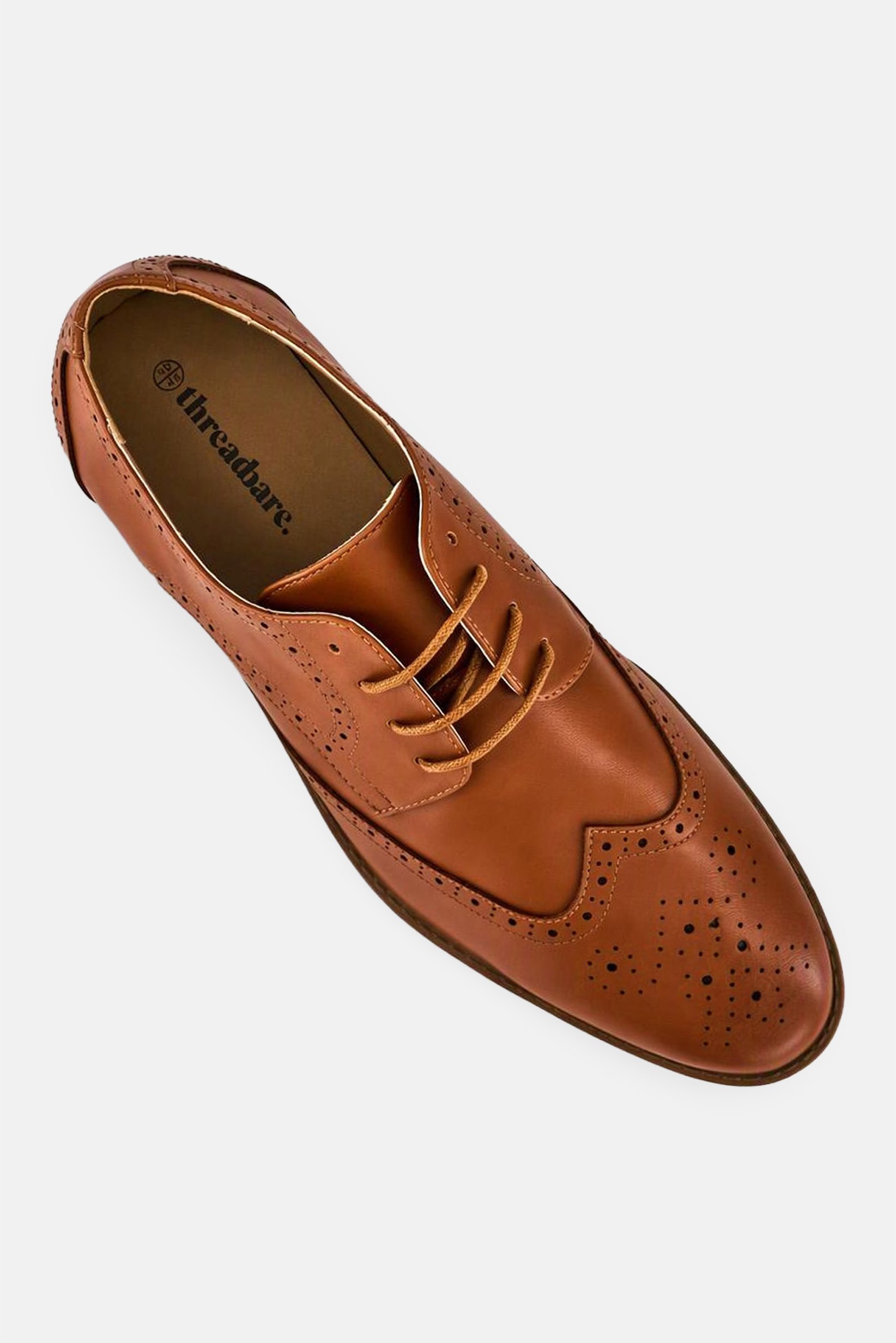 Men Lace Up Formal Shoes, Brown