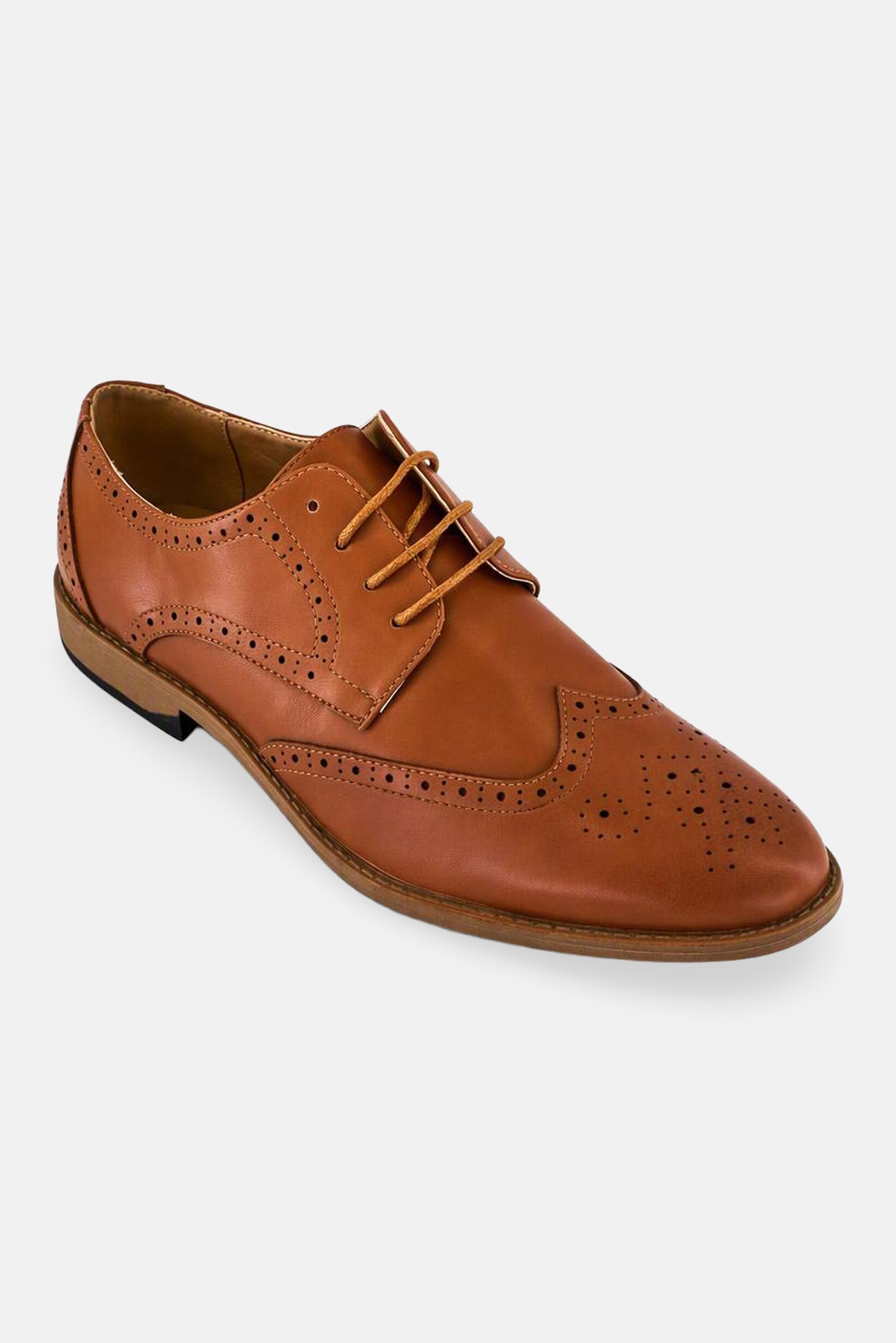 Men Lace Up Formal Shoes, Brown