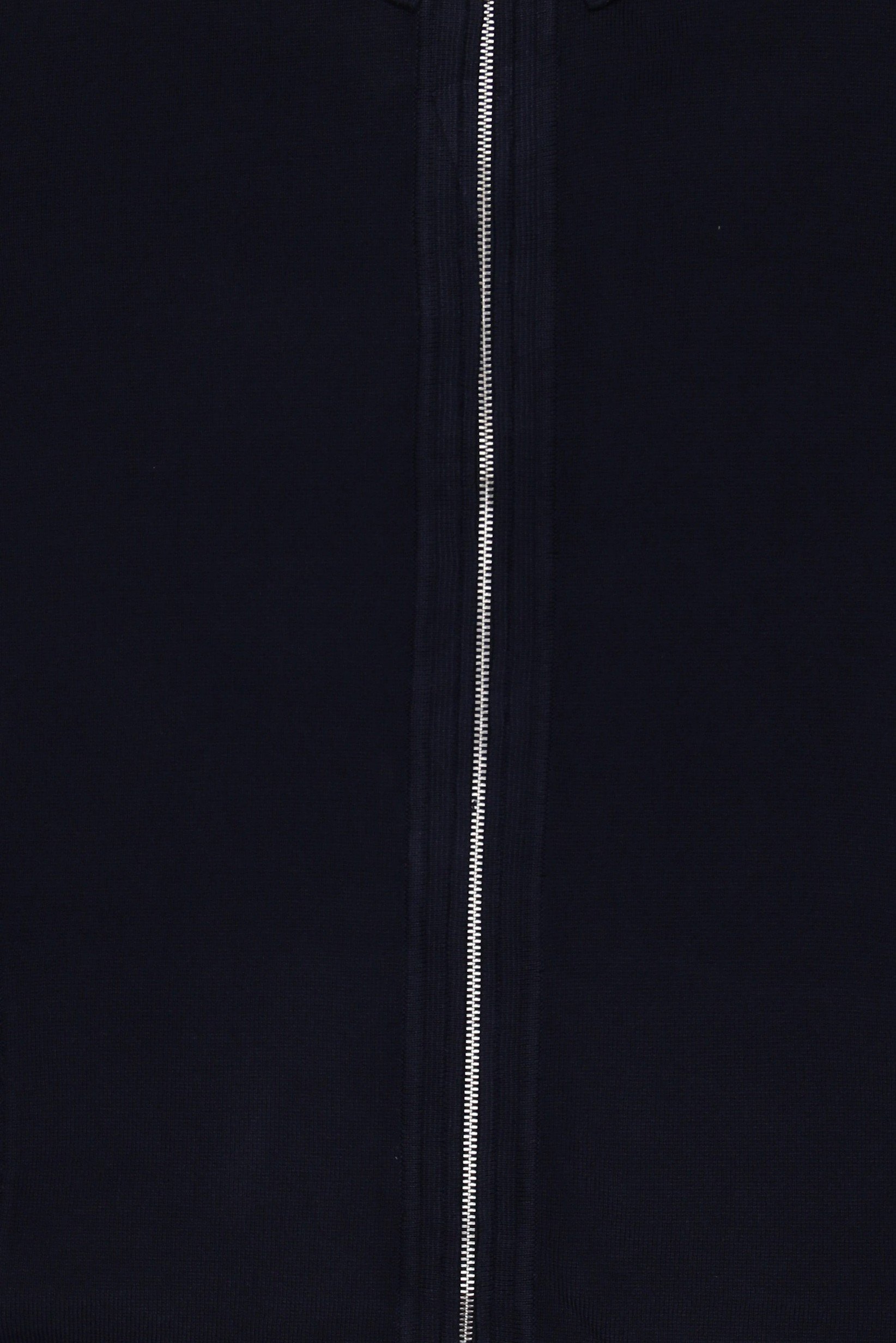 Men Long Sleeve Knitted Full Zip Cardigans, Navy