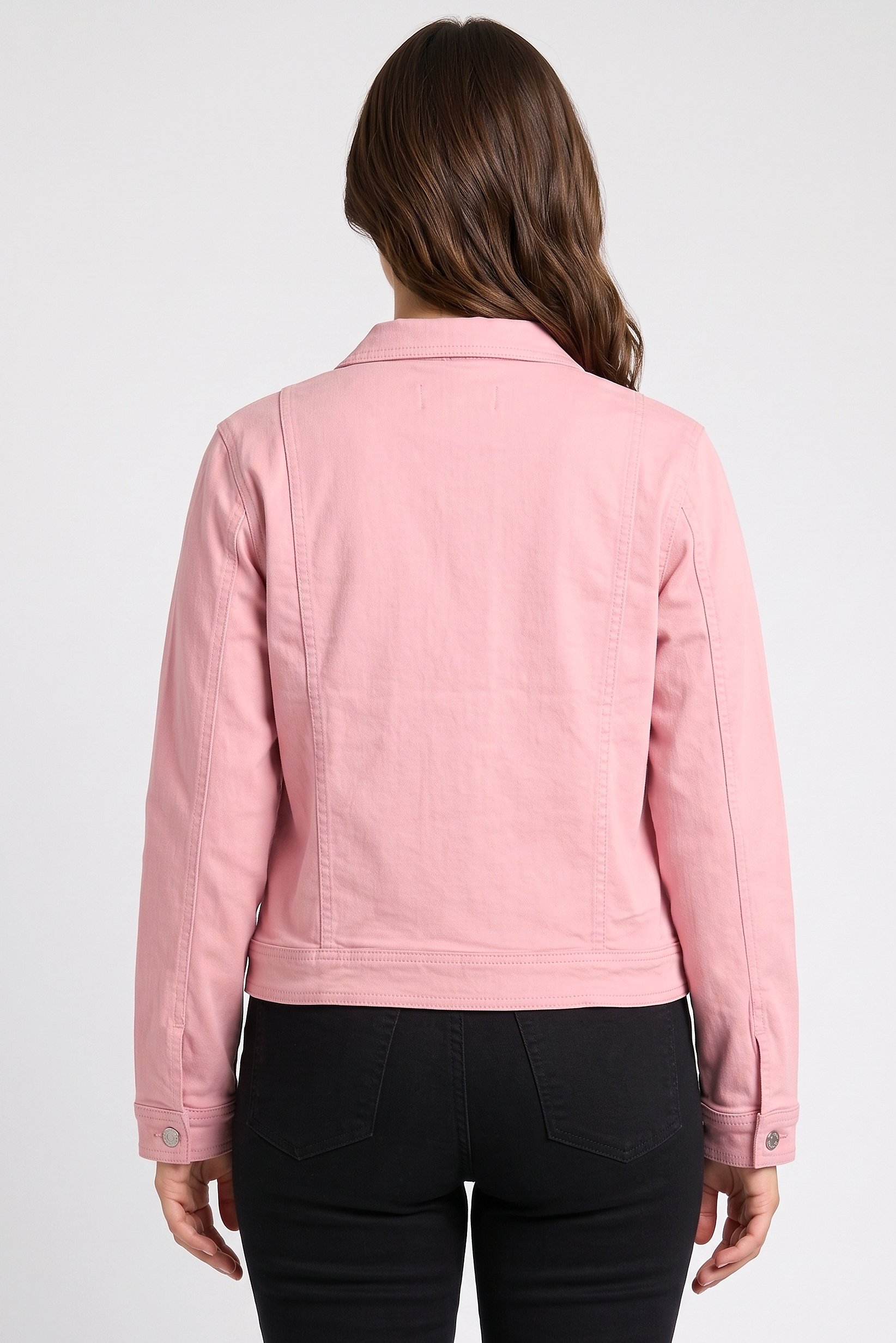 Women Solid Jacket Shirt, Pink