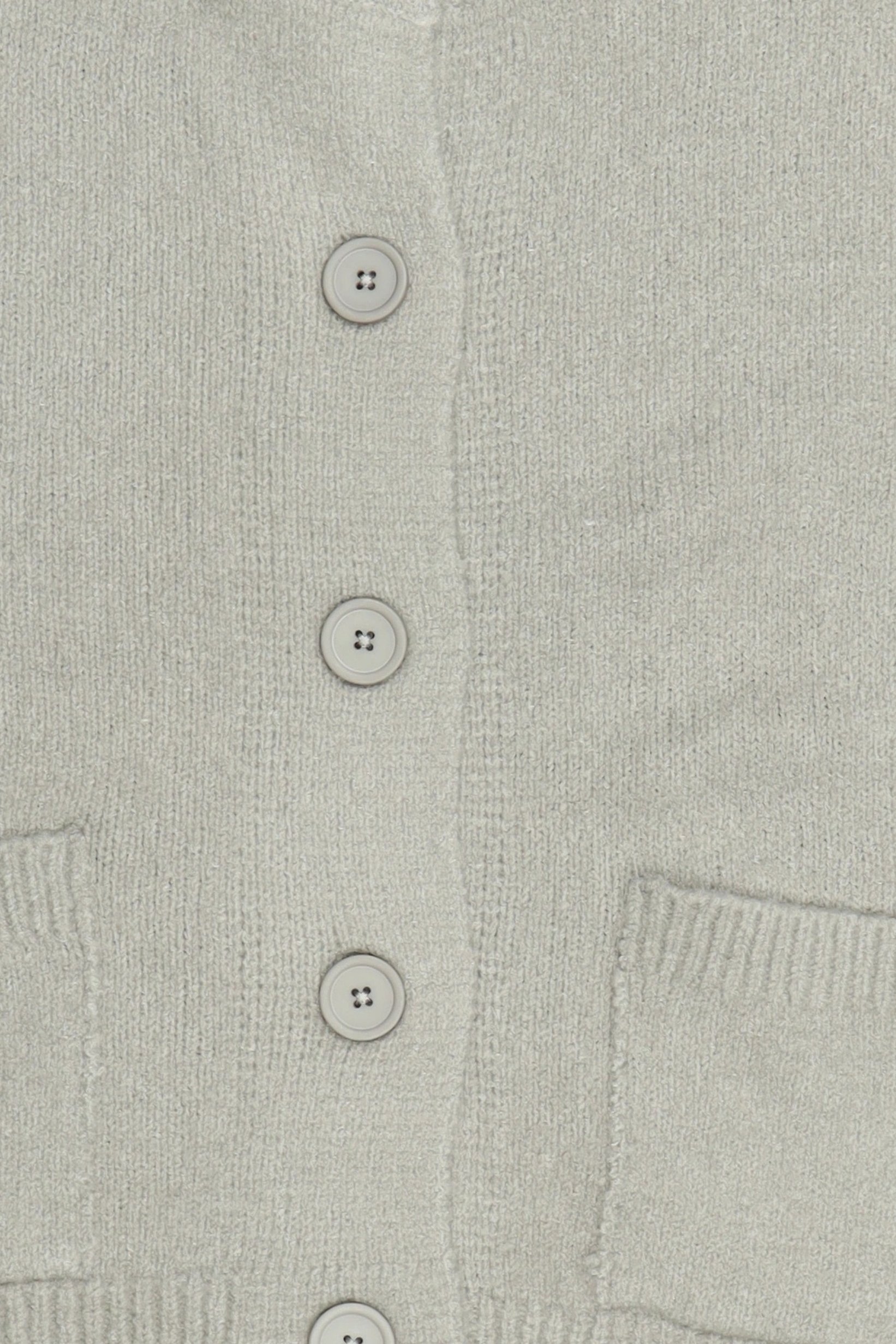 Women Crew Neck Plain Cardigan, Light Grey