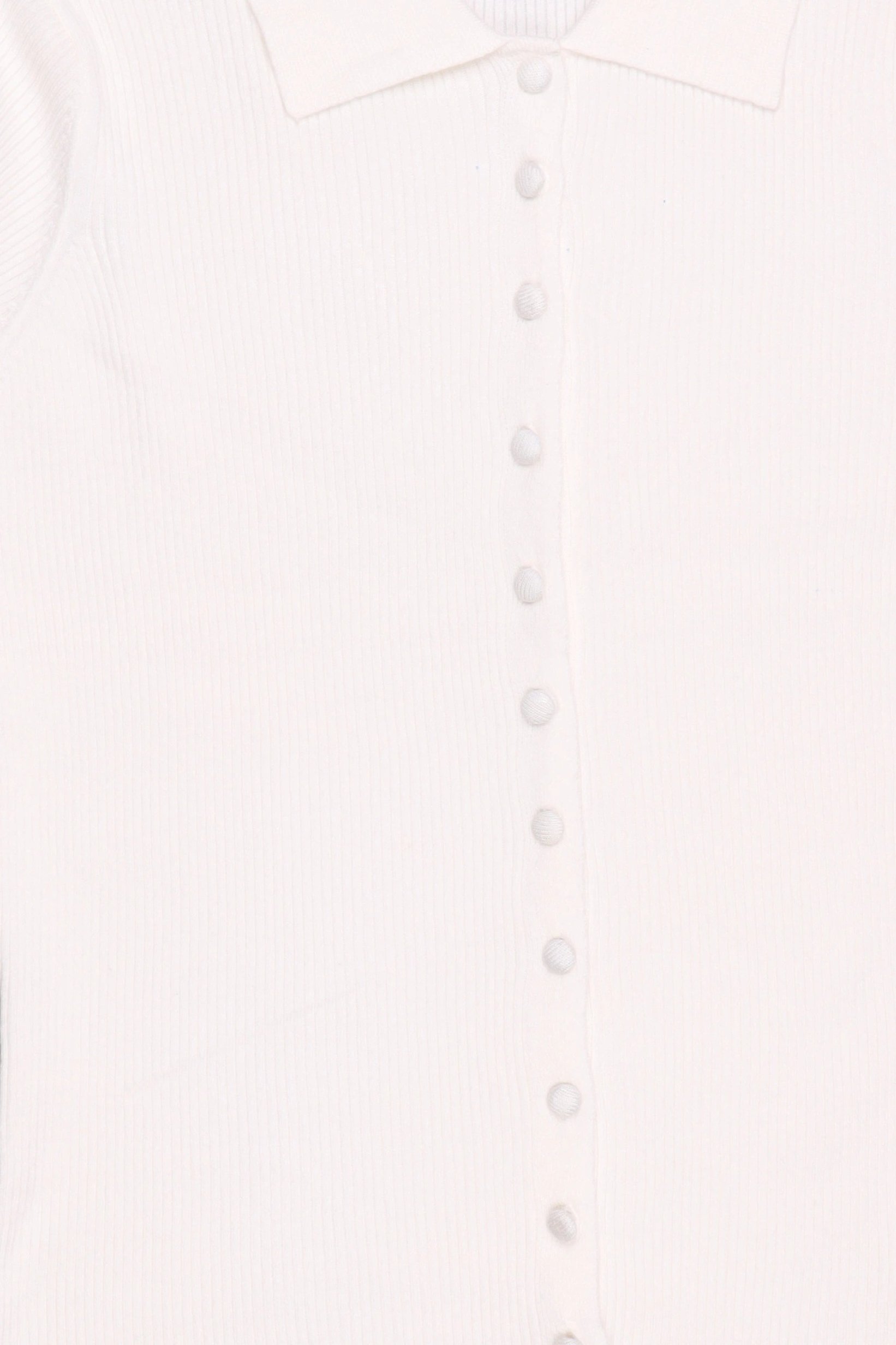 Women Spread Collar Long Sleeve Knitted Cardigan, Off White
