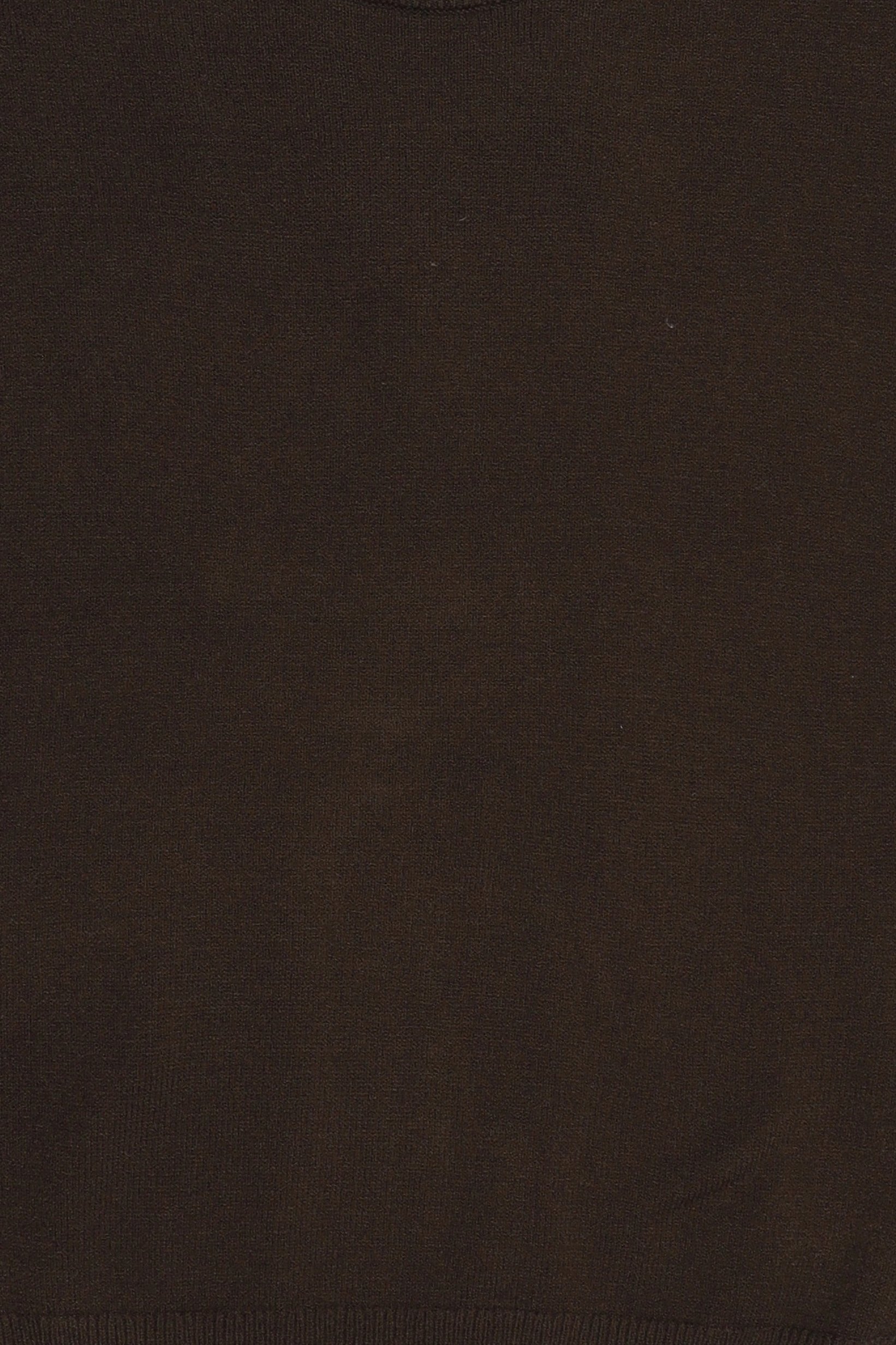 Women Crew Neck Plain Sweater, Dark Brown