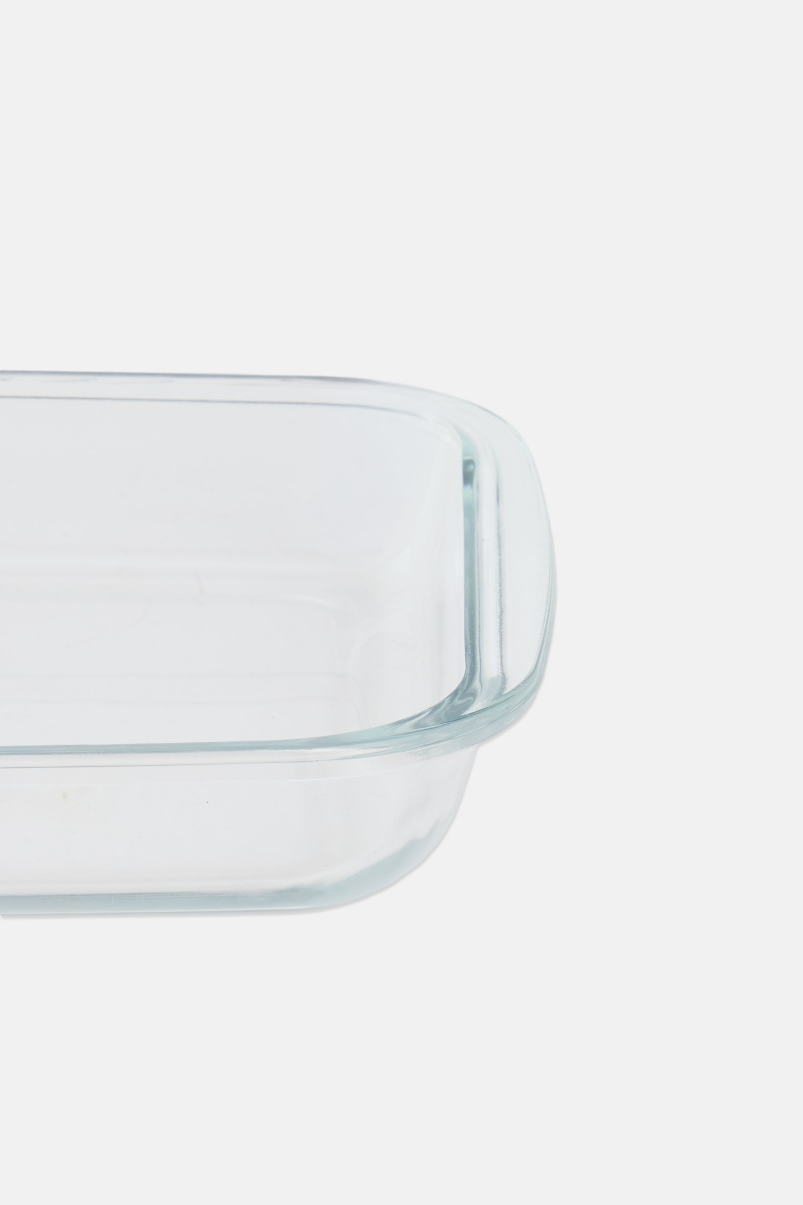 Large Rectangular Glass Roaster, Transparent
