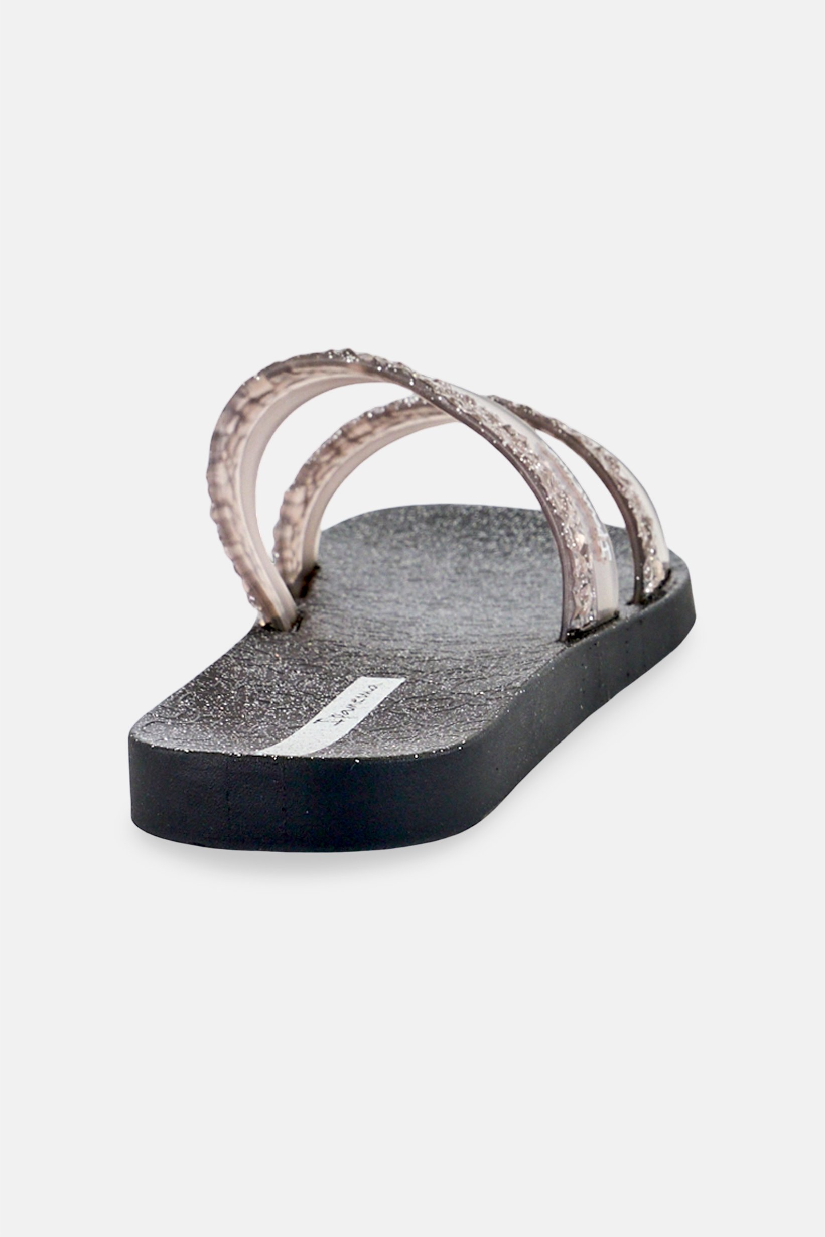 Women Glitz Slip On Slippers, Charcoal Grey