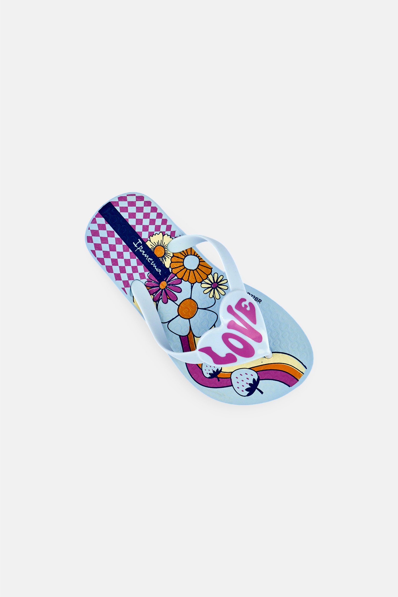 Toddlers Girl Love Floral Slip On Slippers, Multicolor