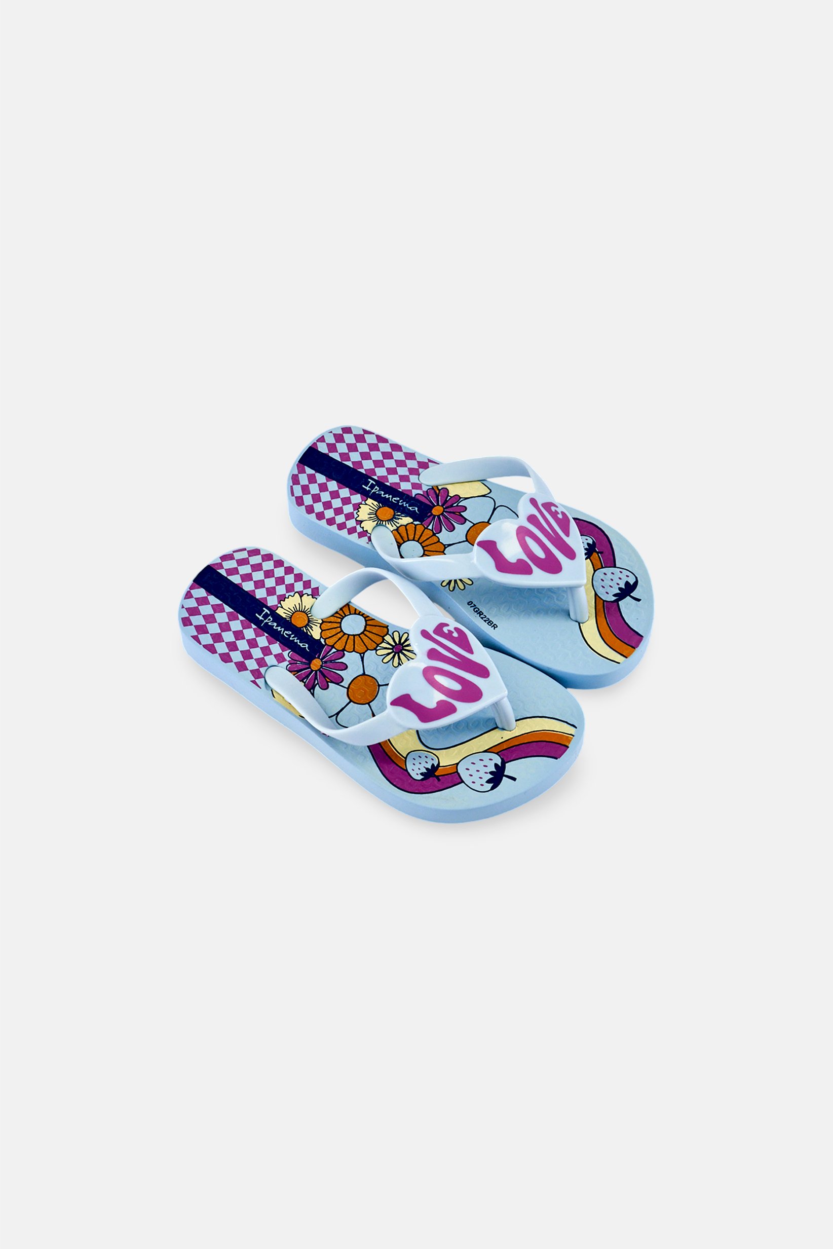 Toddlers Girl Love Floral Slip On Slippers, Multicolor