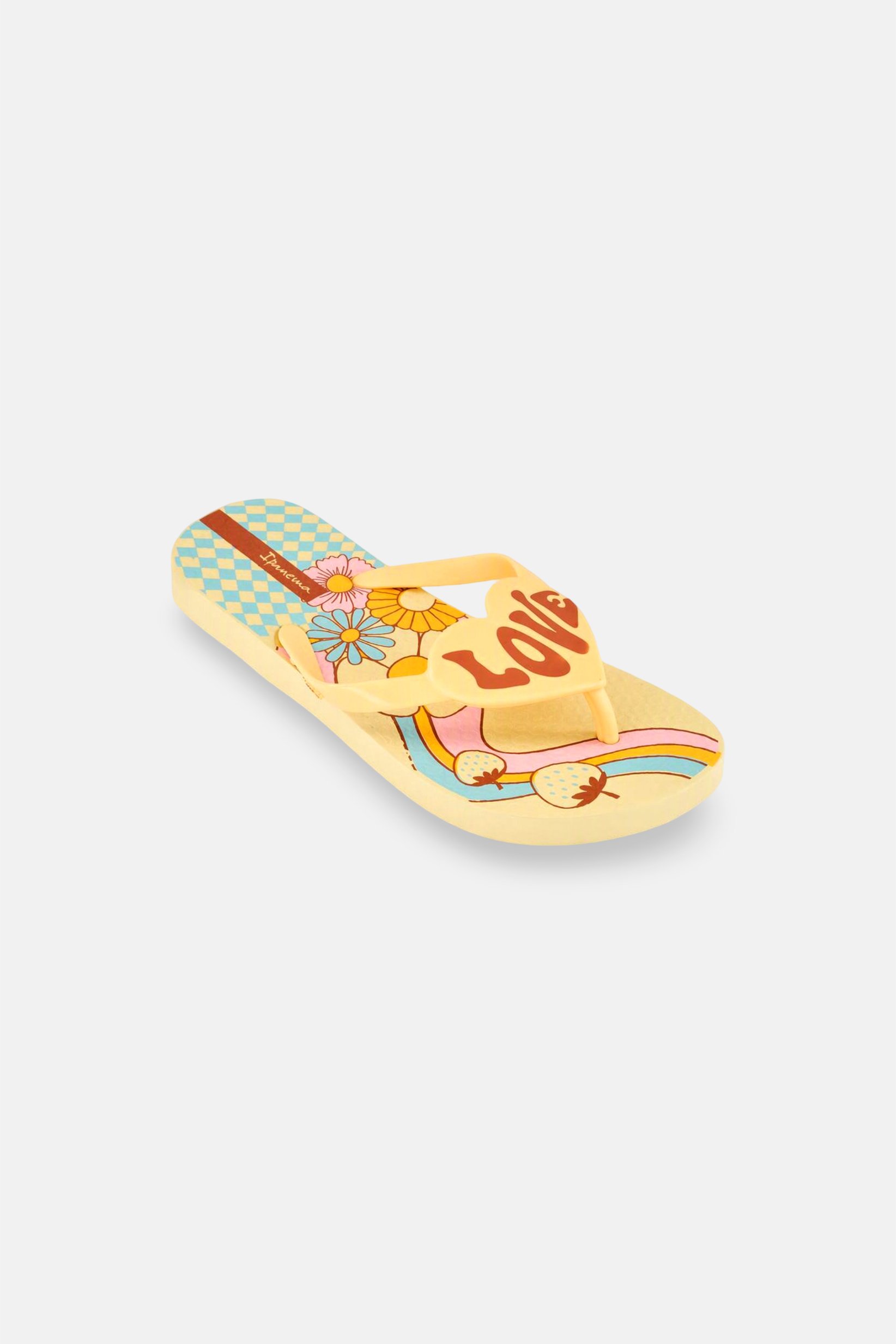 Kids Girl Love Floral Slip On Slippers, Multicolor