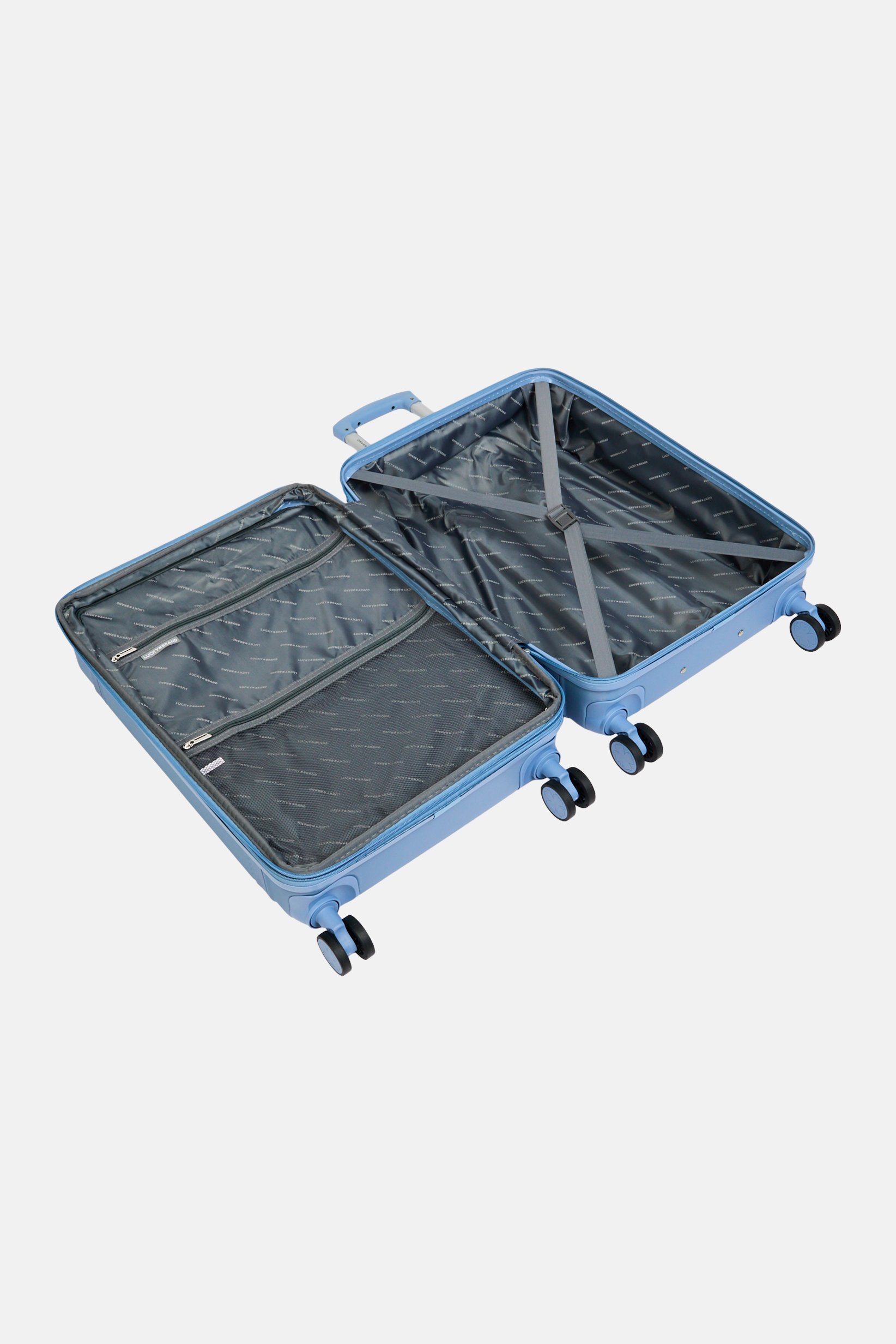 21 Inch Hard Shell Check In Spinner Luggage, Dusty Blue