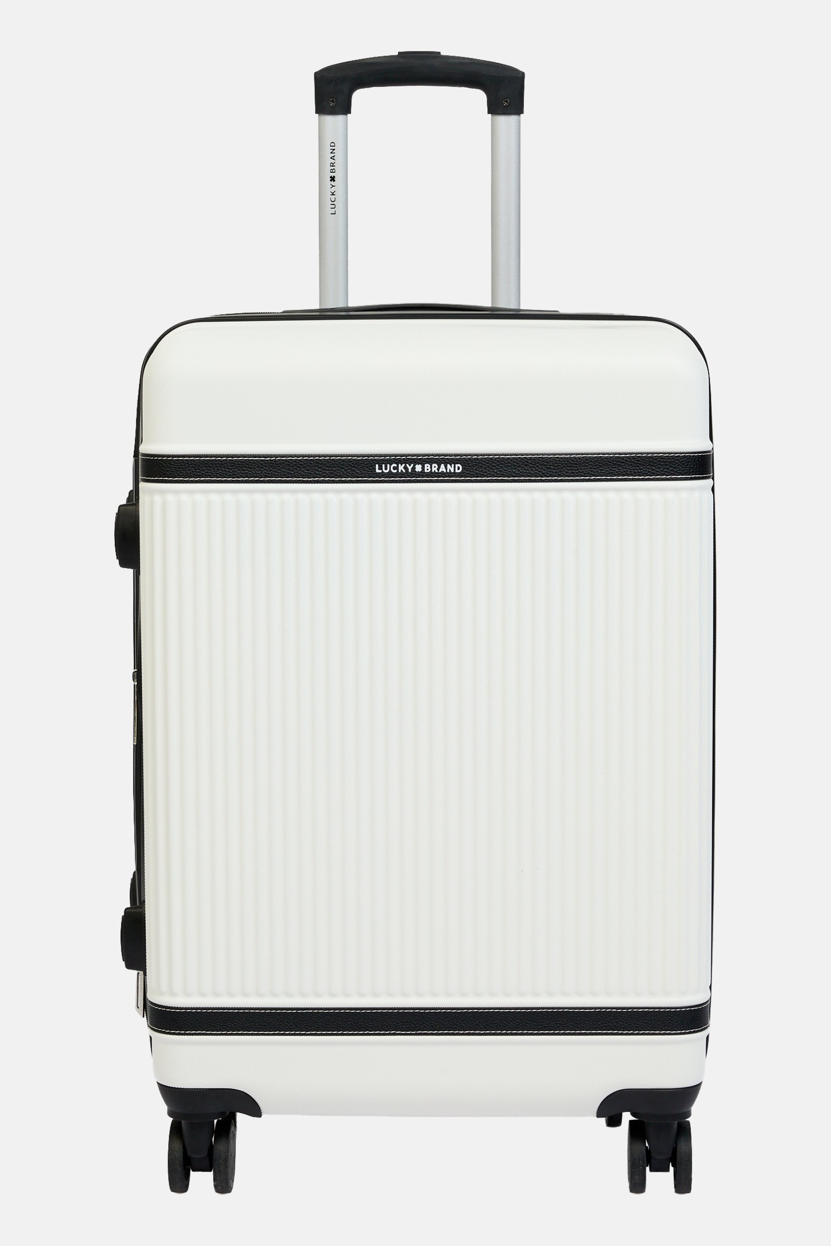 29 Inch Hard Shell Check In Spinner Luggage, White