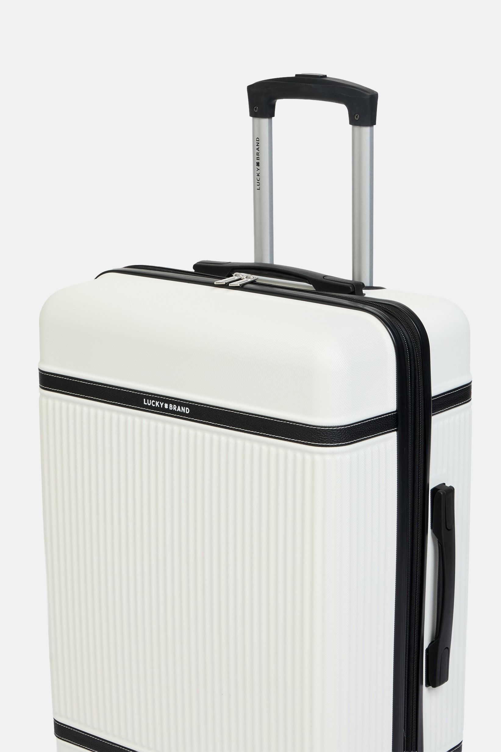 29 Inch Hard Shell Check In Spinner Luggage, White