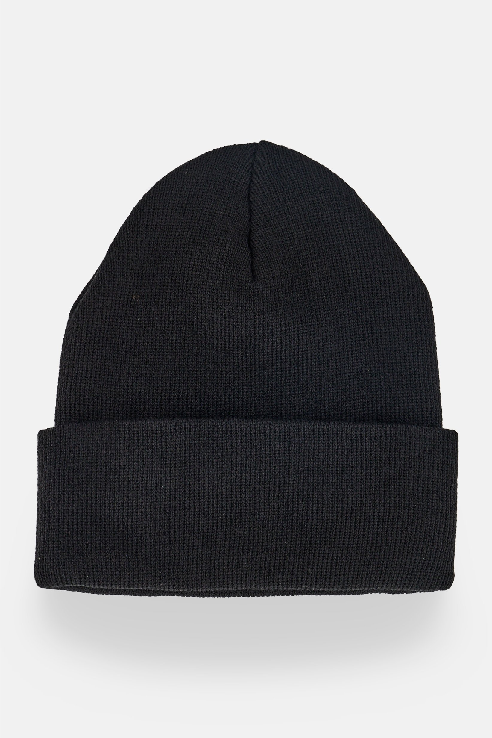 Men Embroidered Beanie Hat, Black