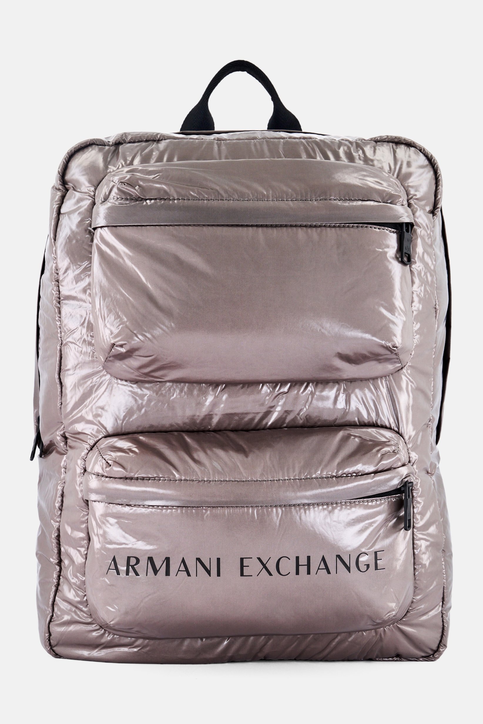 Armani Exchange Men Brand Logo Backpack, Grey