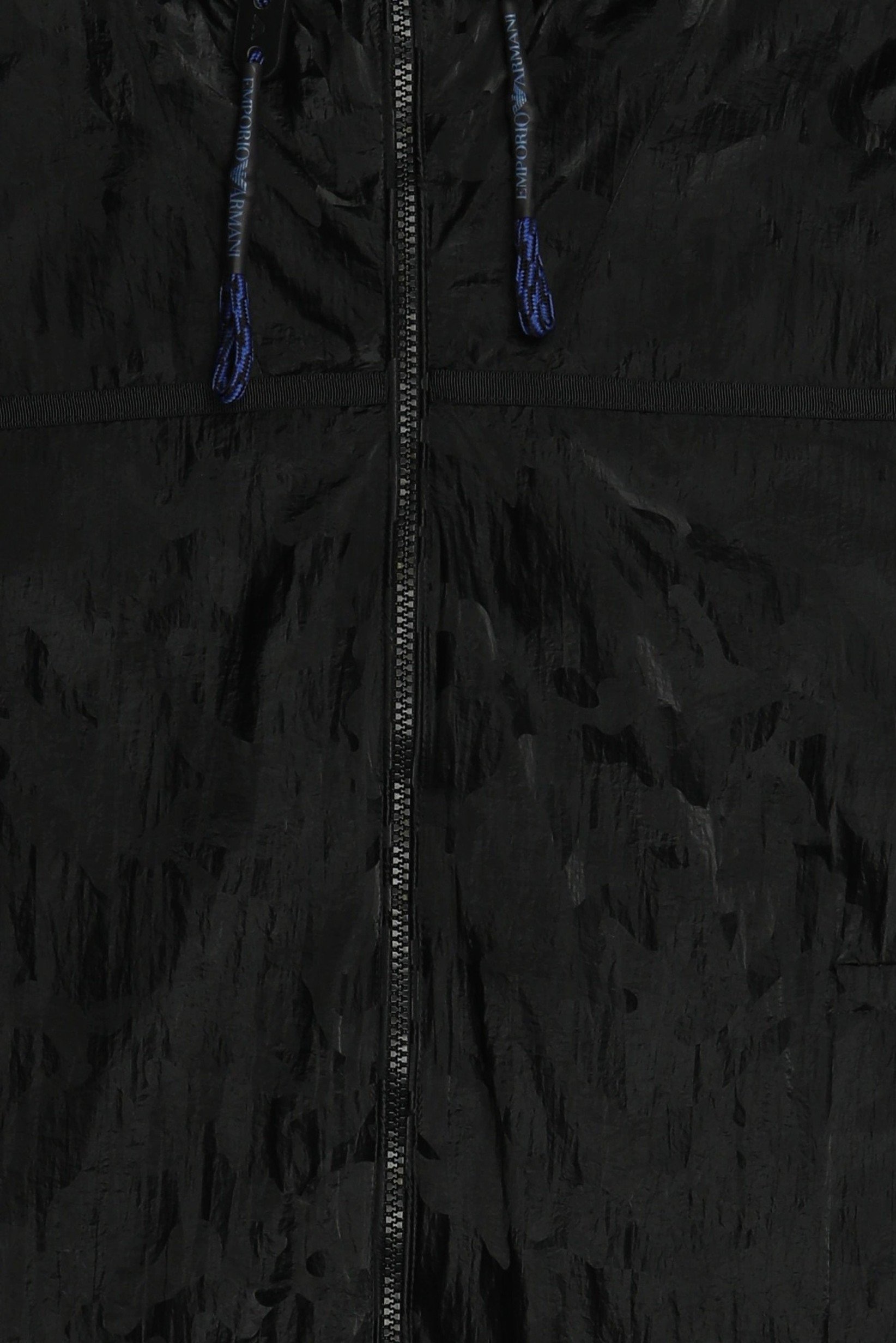 Emporio Armani Women Camouflage Hooded Jacket, Black