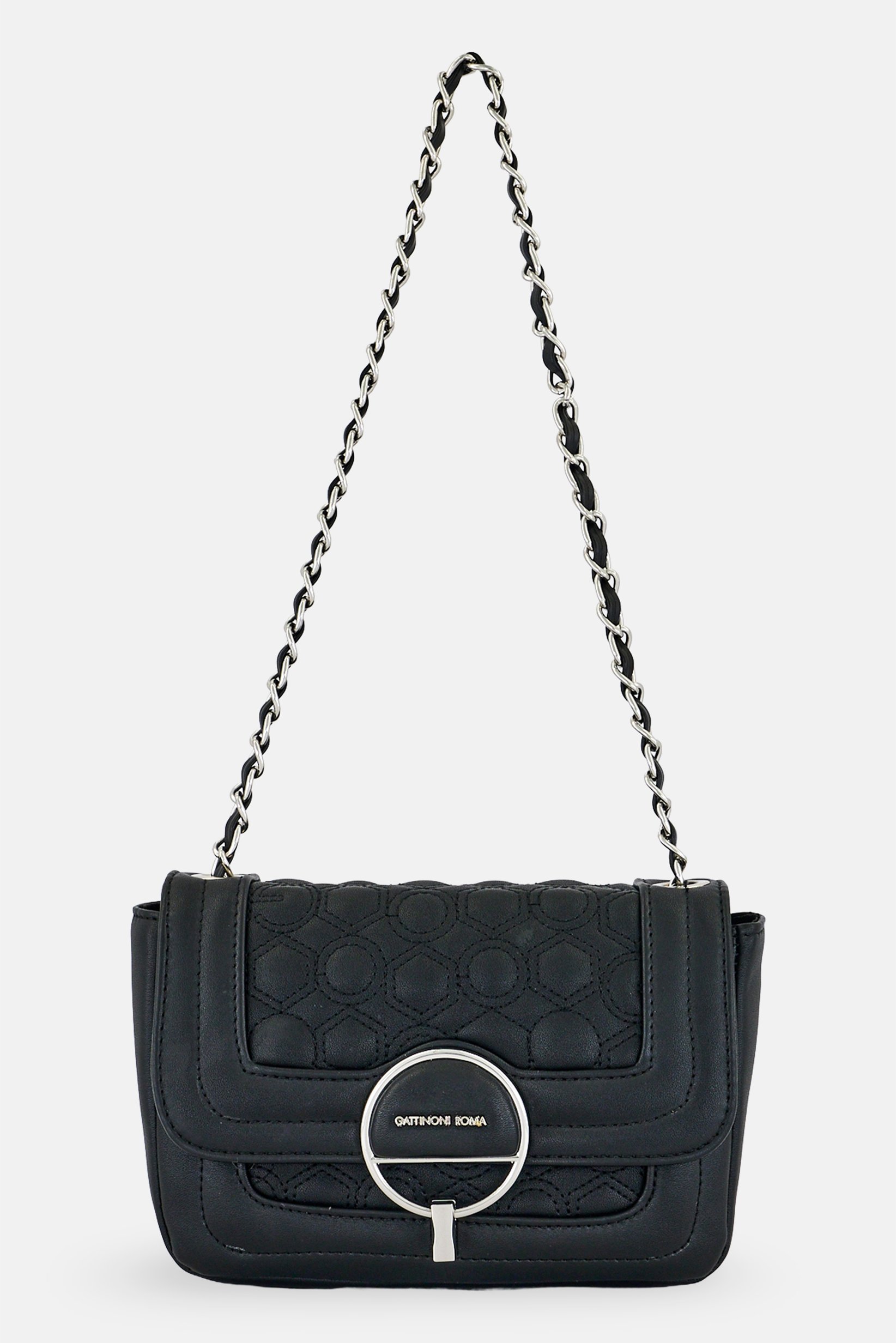 Women Brand Logo Cross Body Bag, Black