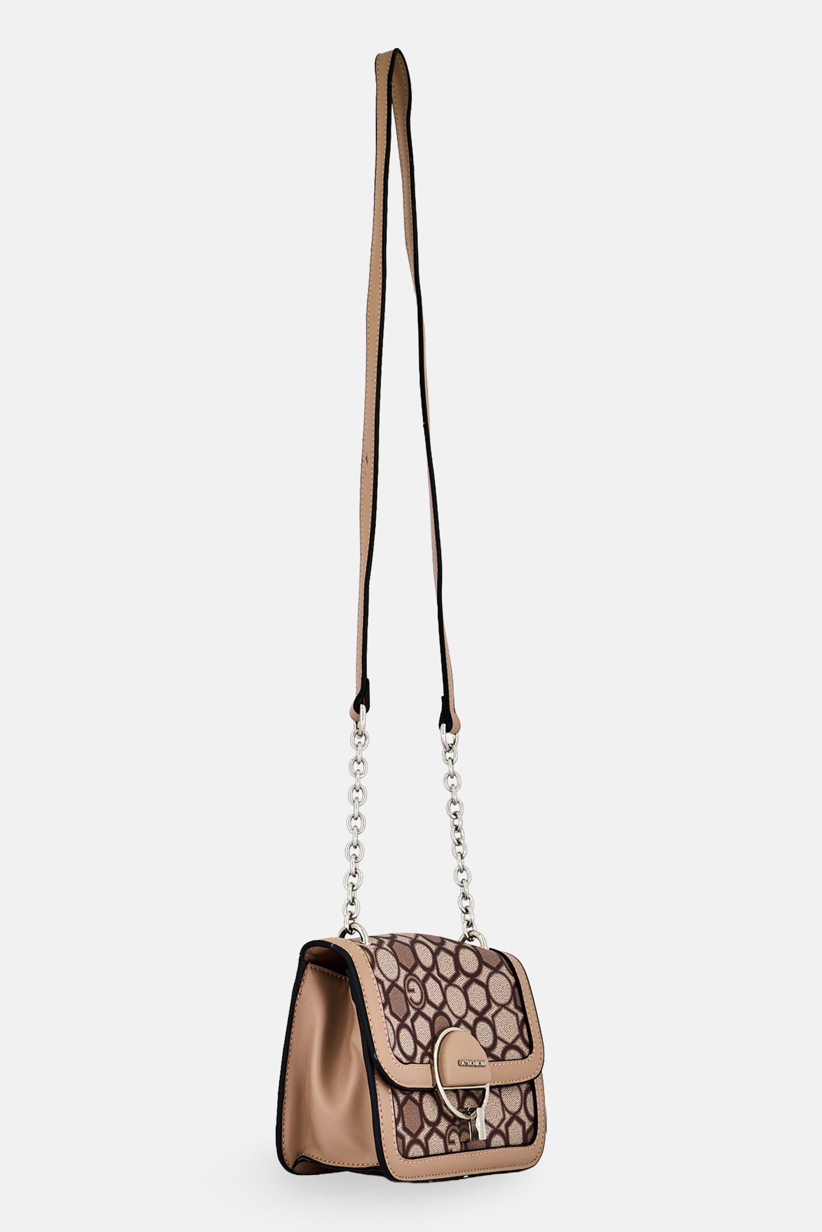 Women Monogram Pattern Cross Body Bag, Multicolor