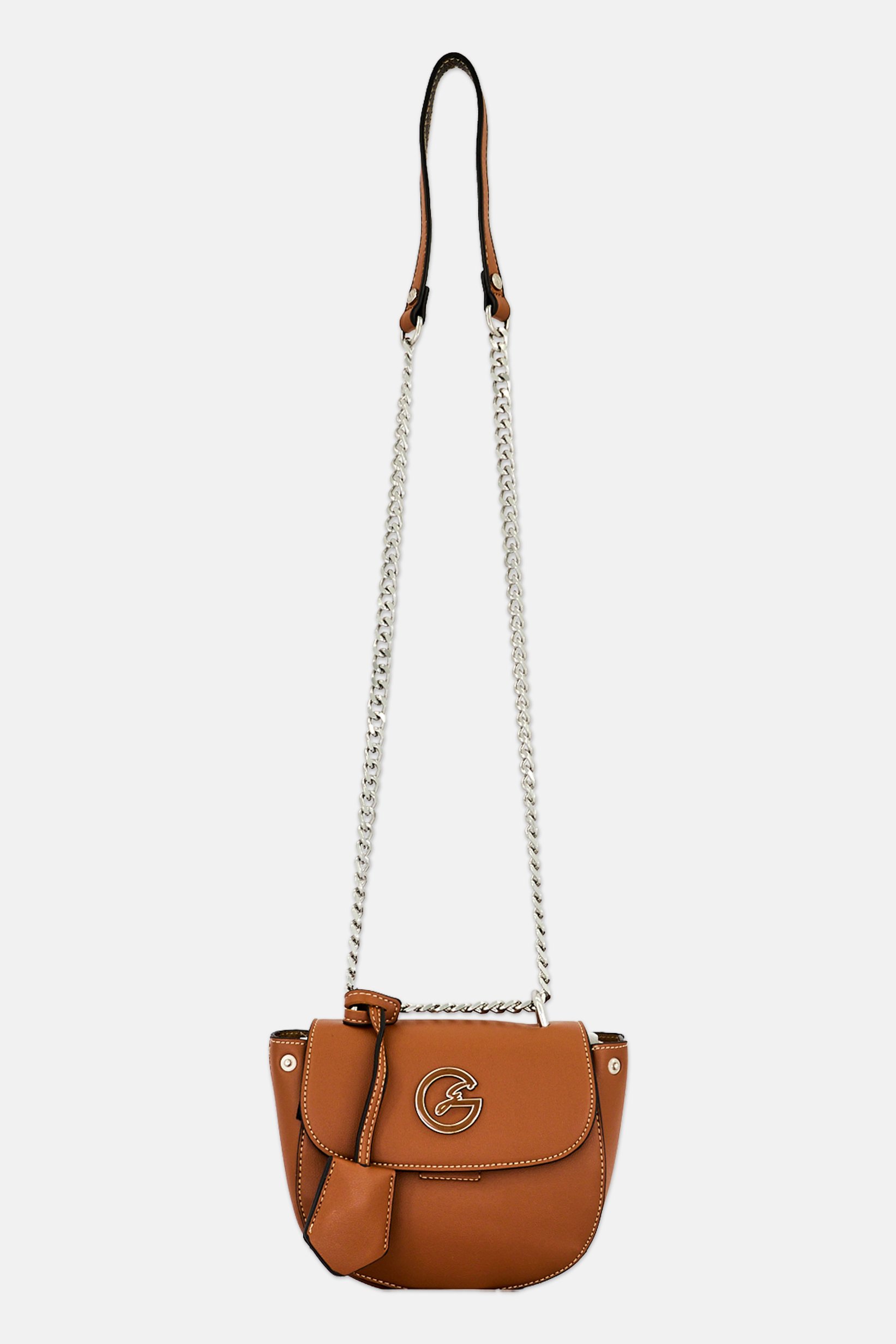 Women Brand Logo Cross Body Bag, Brown