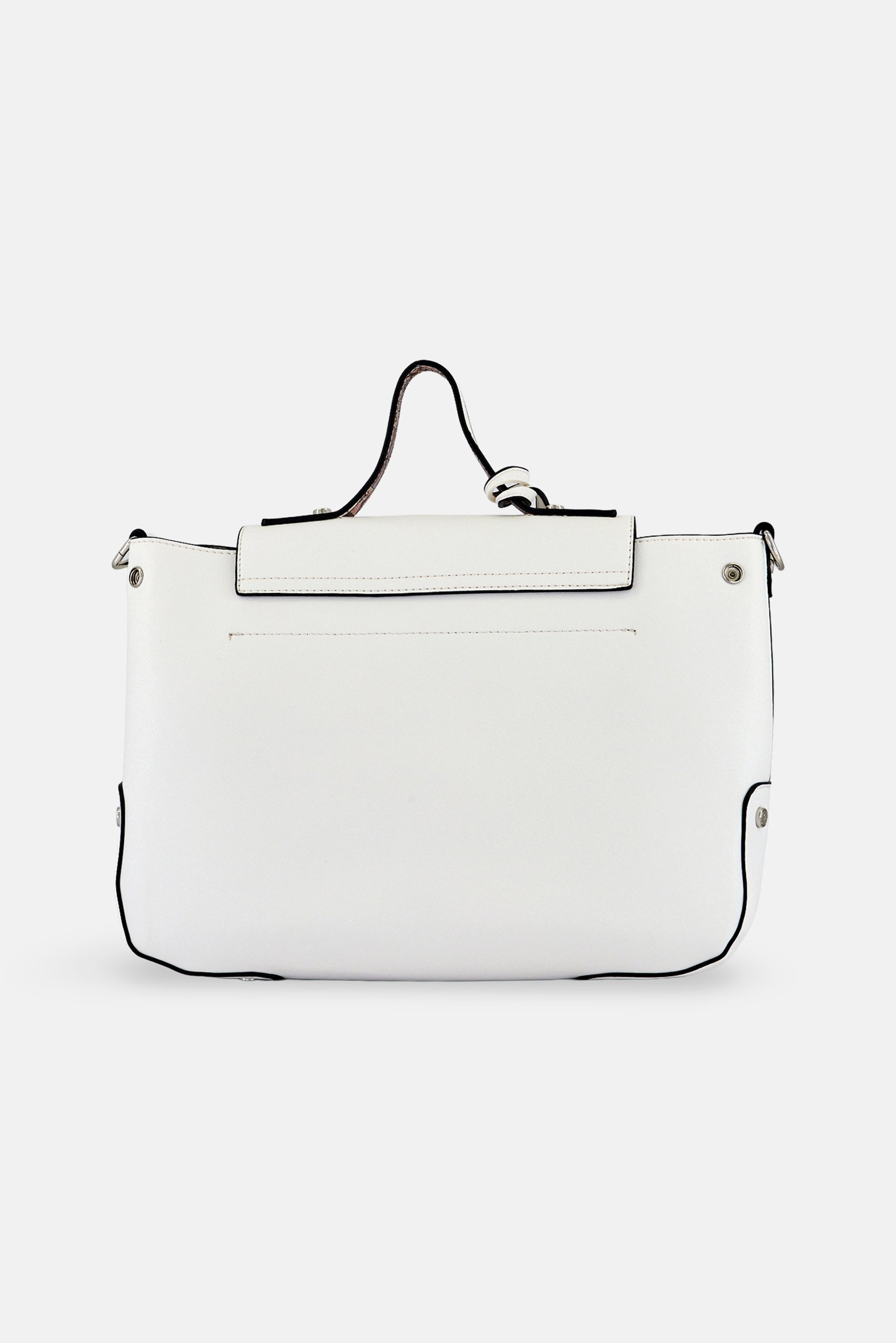 Women Brand Logo Handbag, White