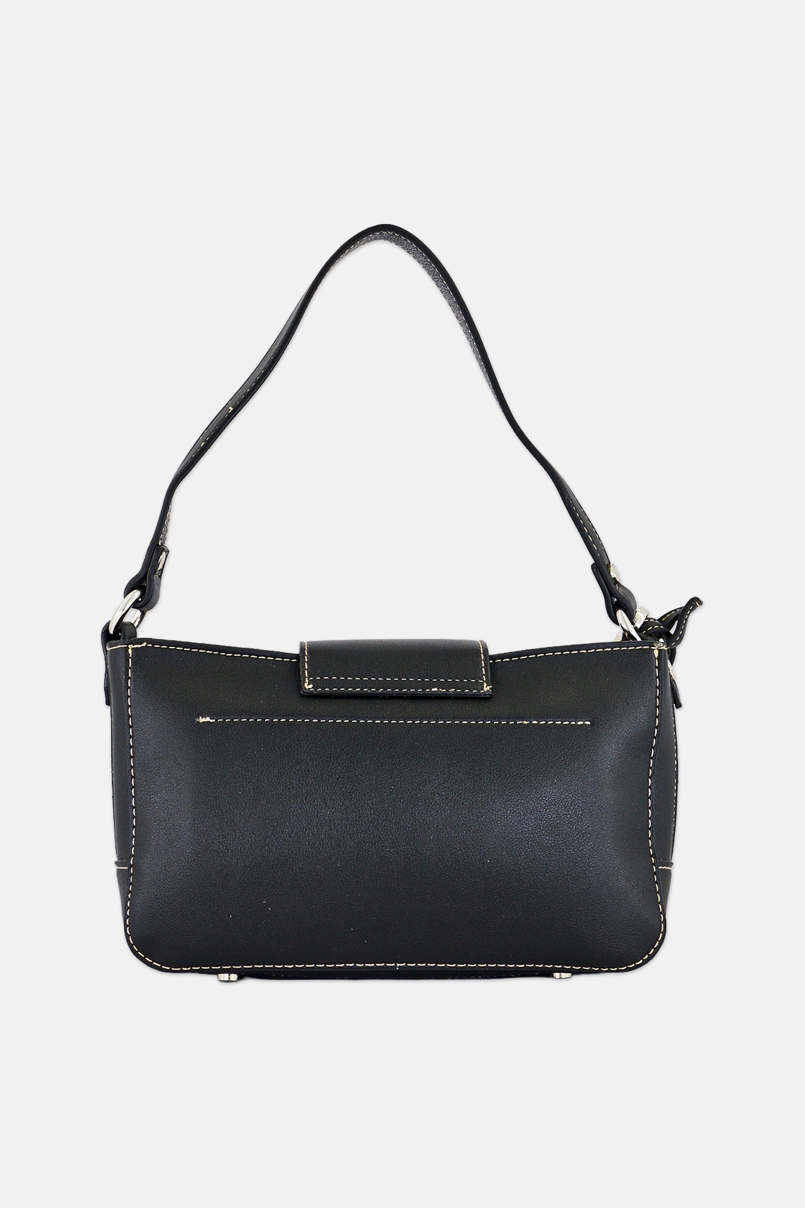 Women Brand Logo Handbag, Black