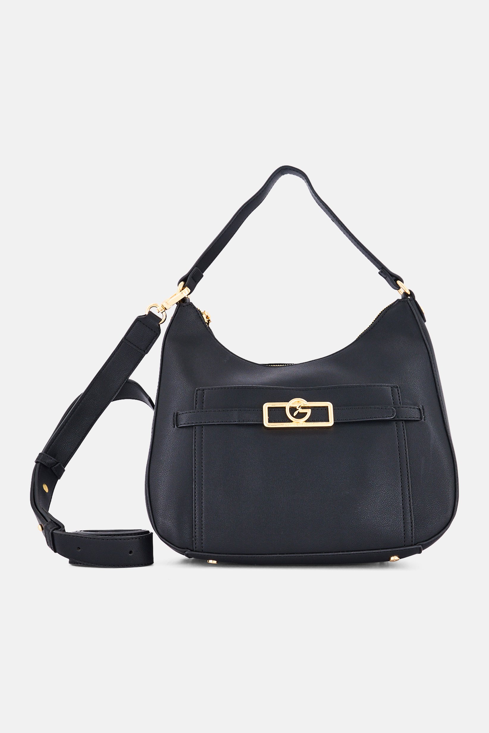 Women Brand Logo Handbag, Black