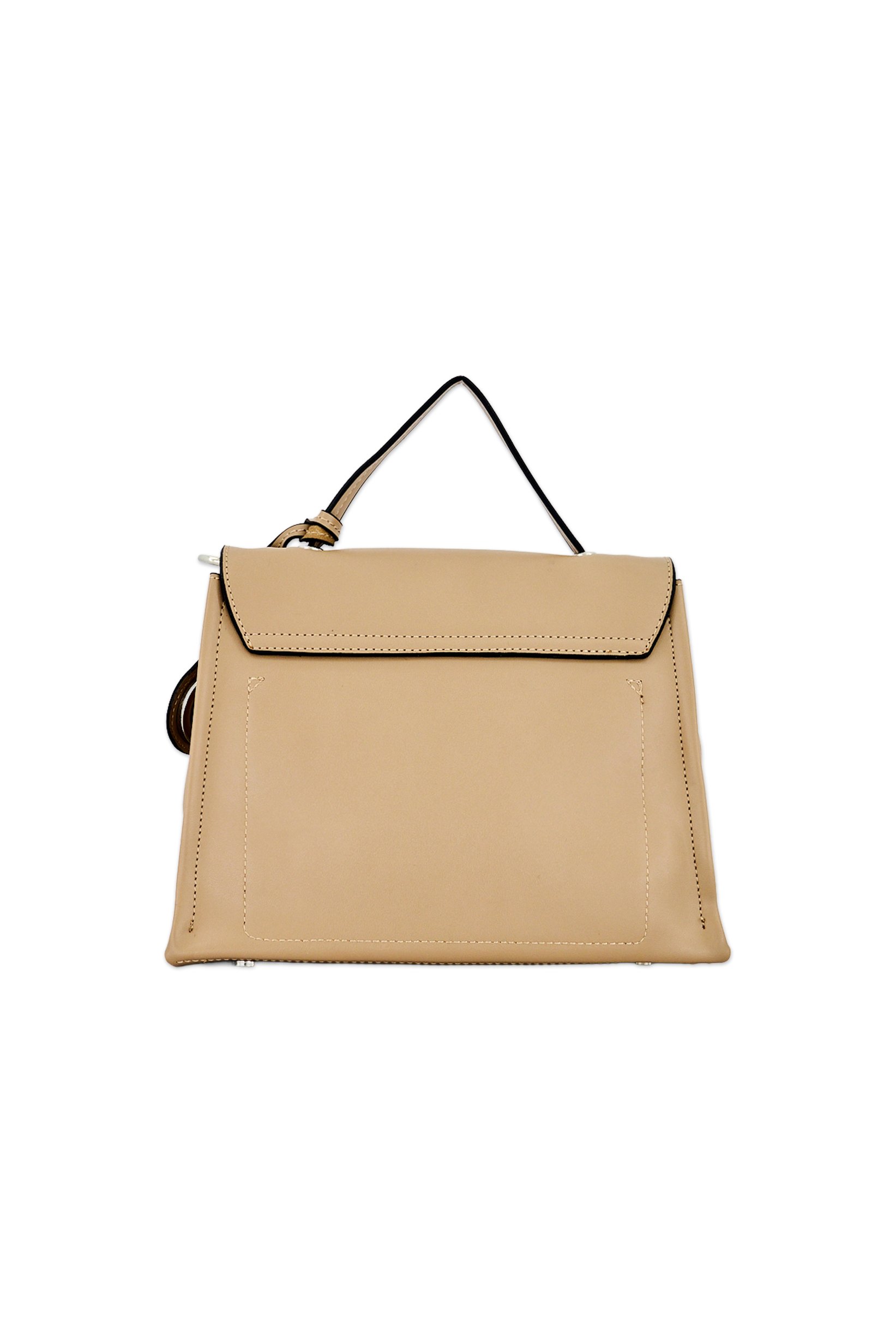 Women Brand Logo Shoulder Bag, Taupe