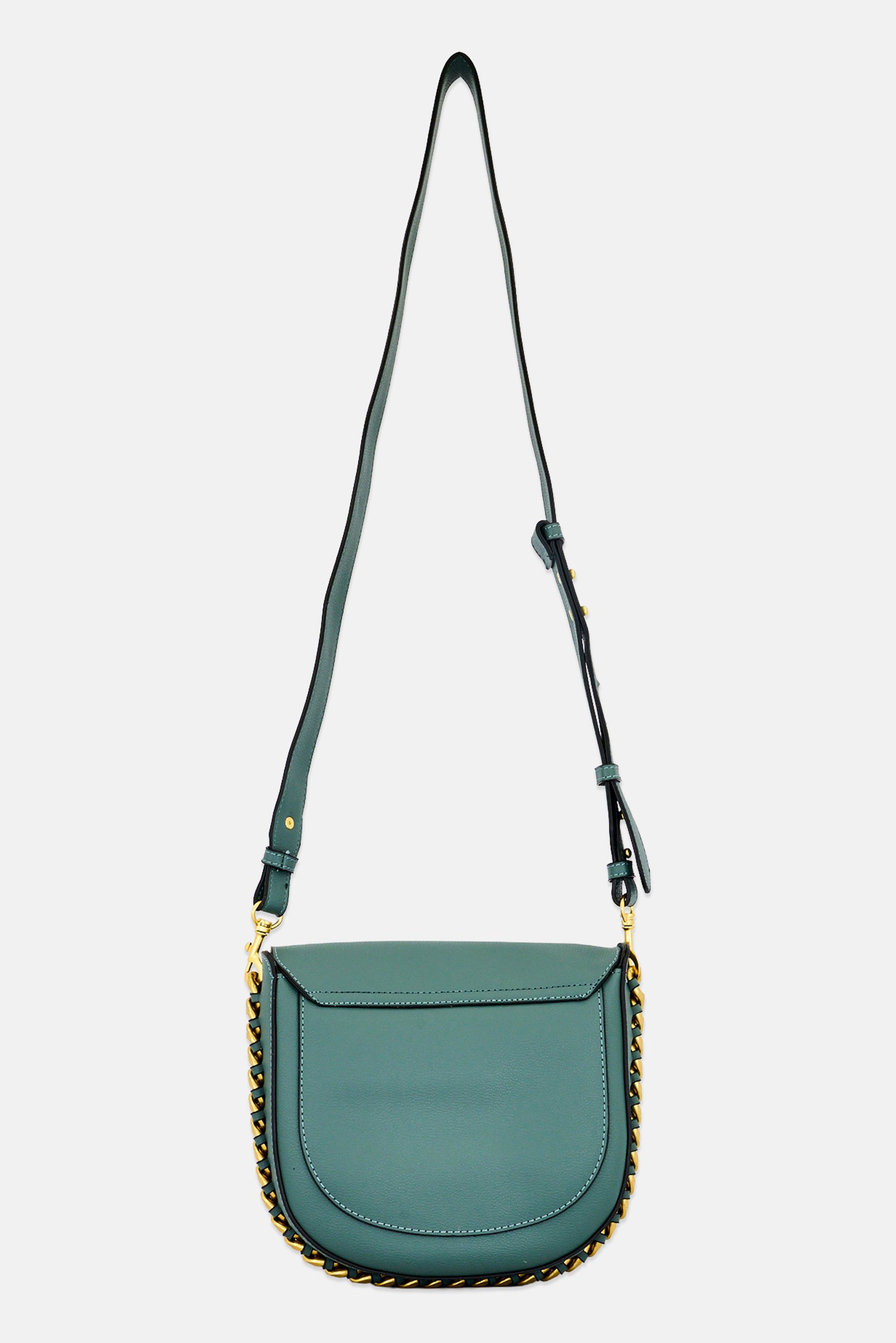 Women Brand Logo Shoulder Bag, Sage Green