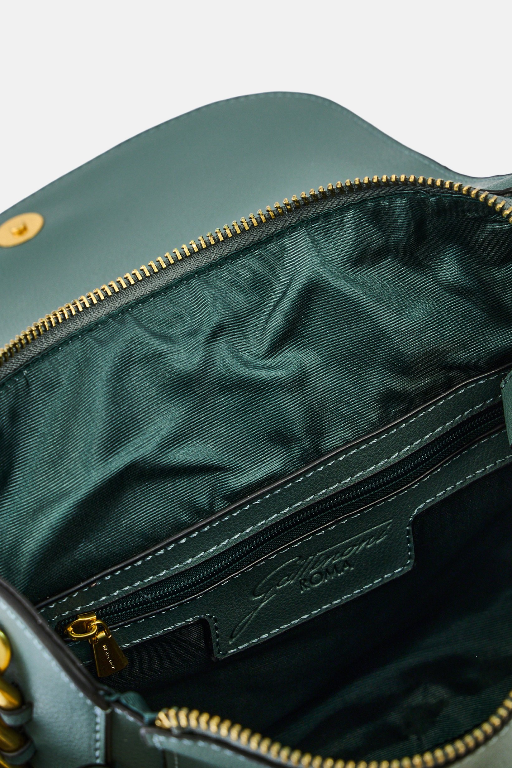 Women Brand Logo Shoulder Bag, Sage Green
