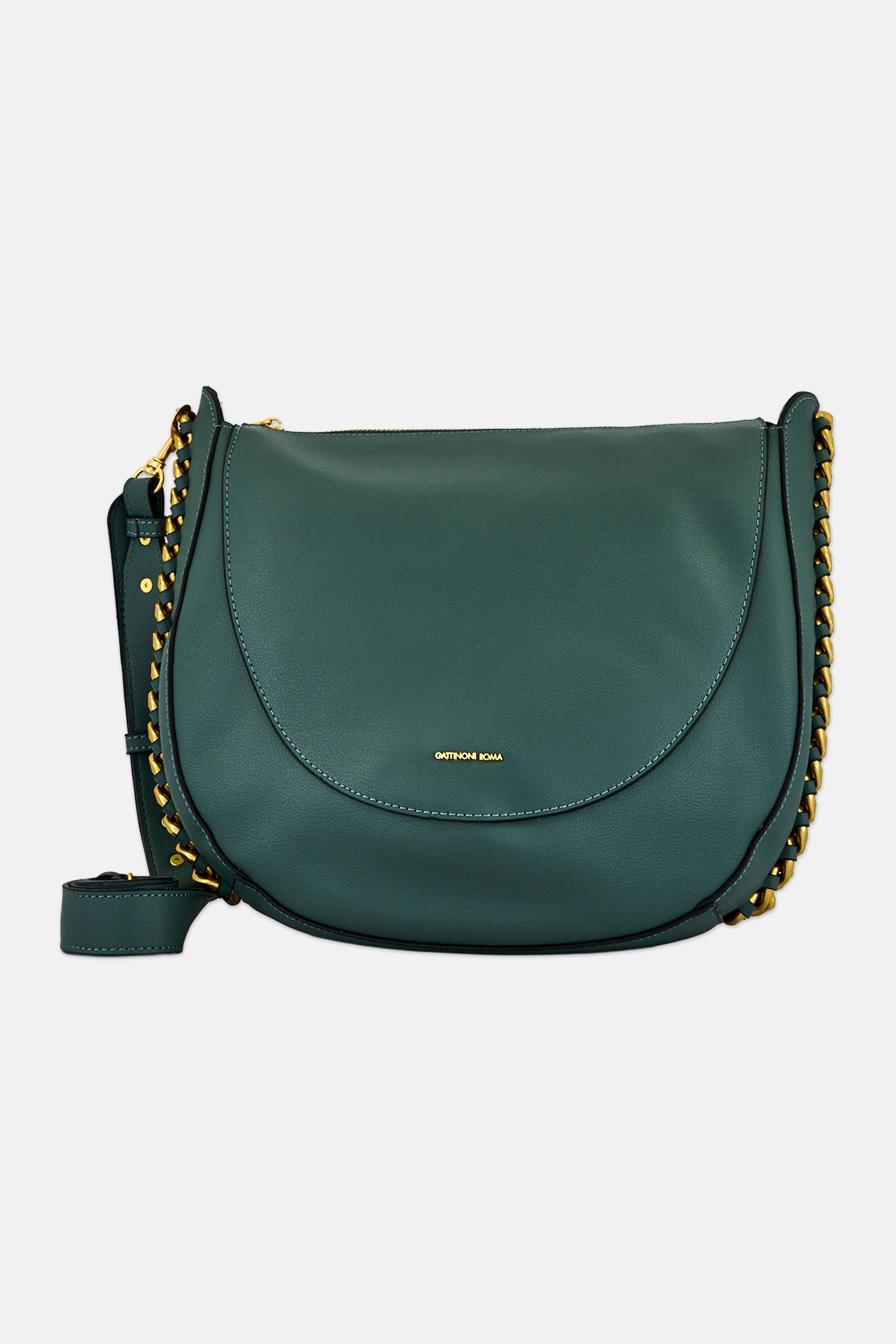 Women Brand Logo Hobo Bag, Sage Green
