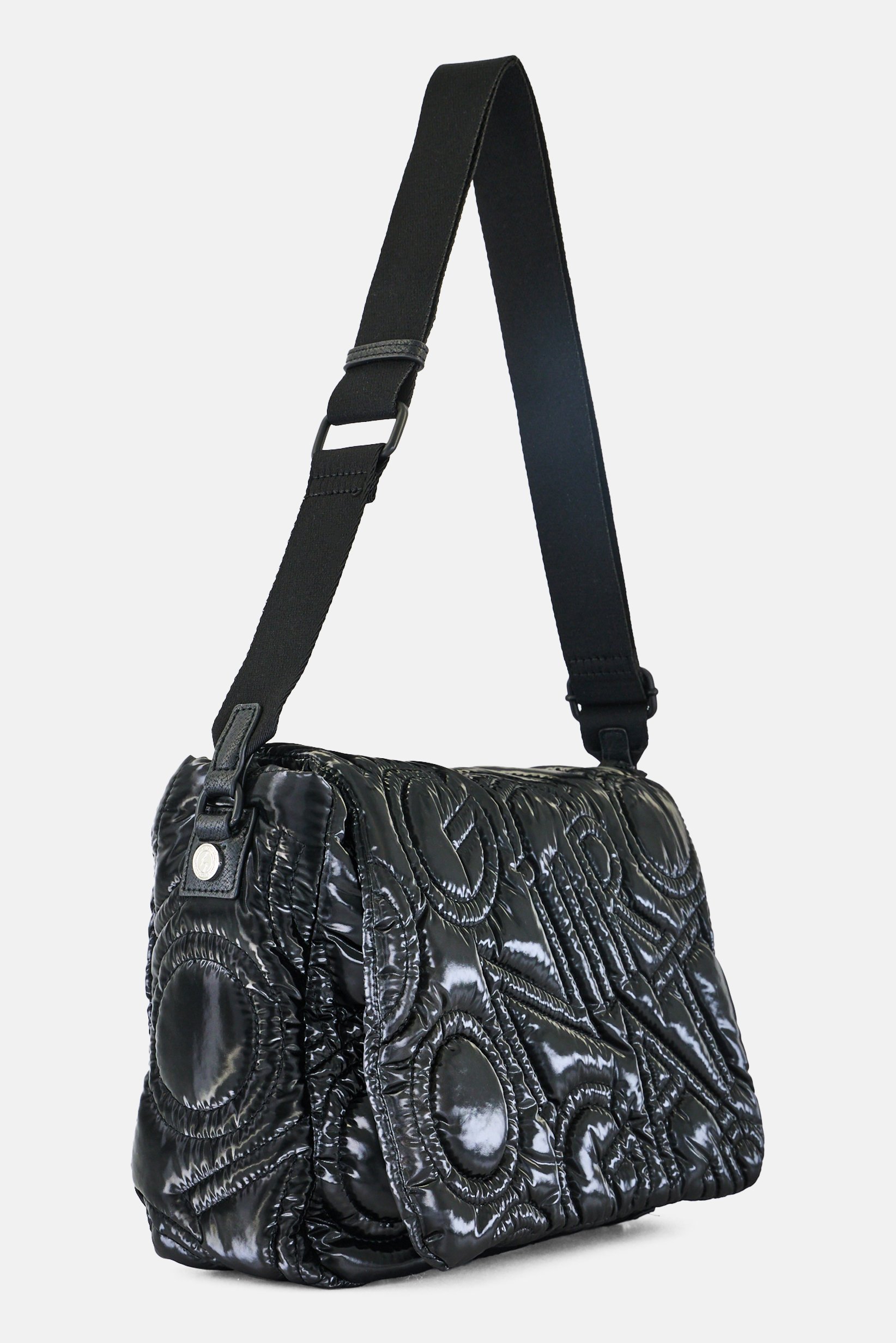 Women Quilted Cross Body Bag, Black