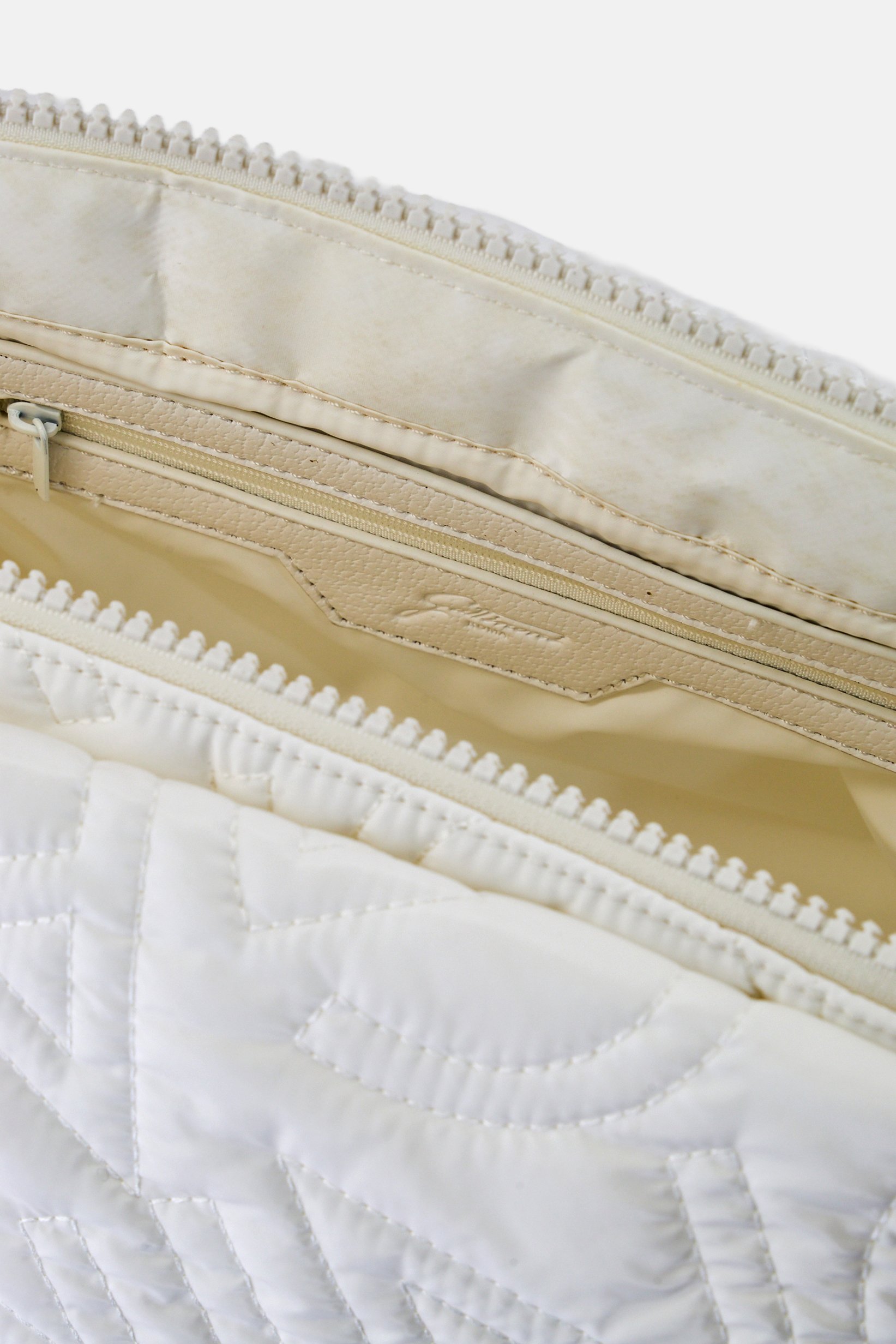 Women Quilted Cross Body Bag, White