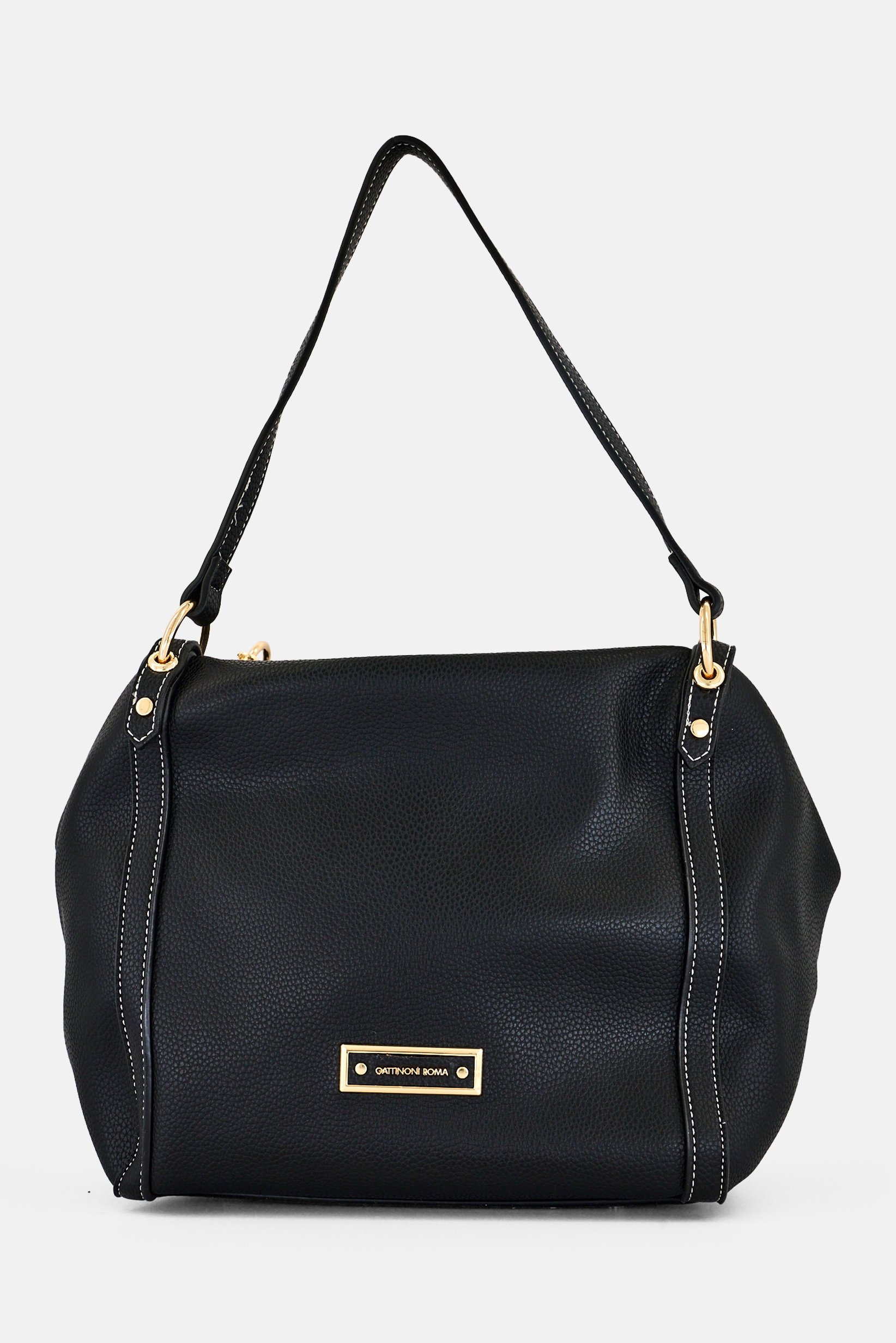 Women Brand Logo Tote Bag, Black