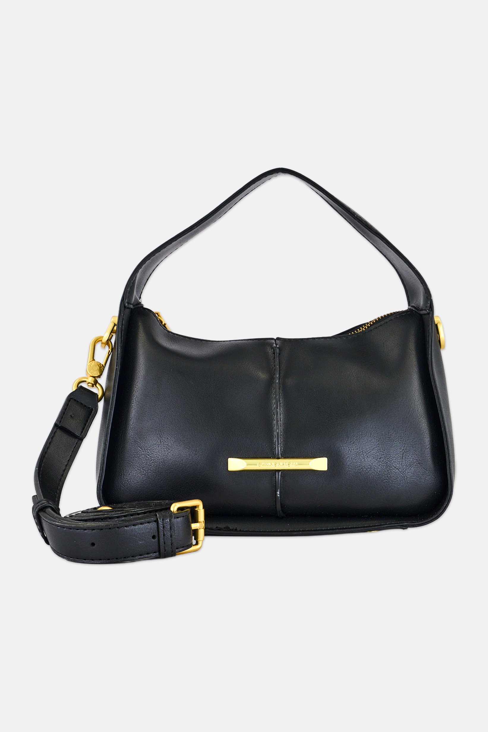 Women Brand Logo Handbag, Black