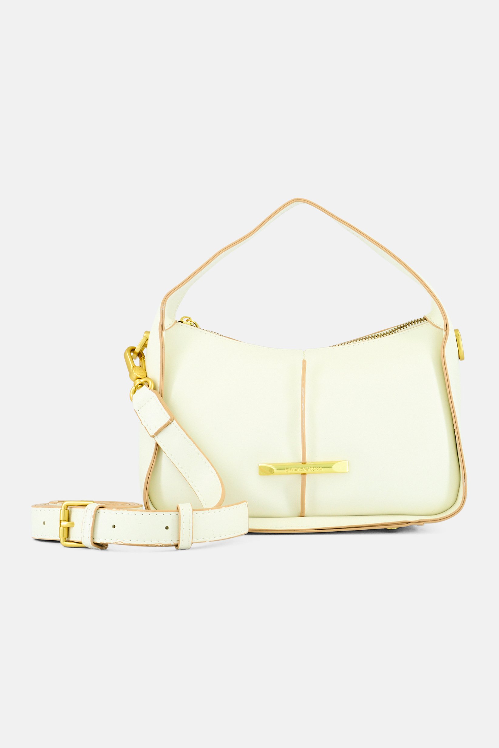 Women Brand Logo Cross Body Bag, Beige