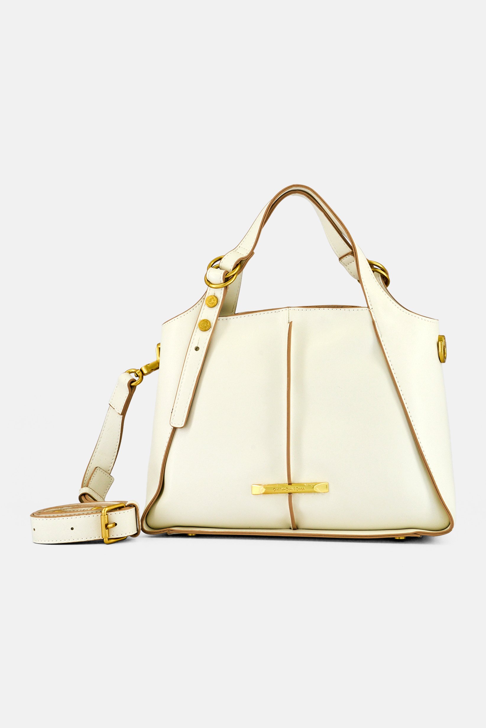 Women Brand Logo Cross Body Bag, White