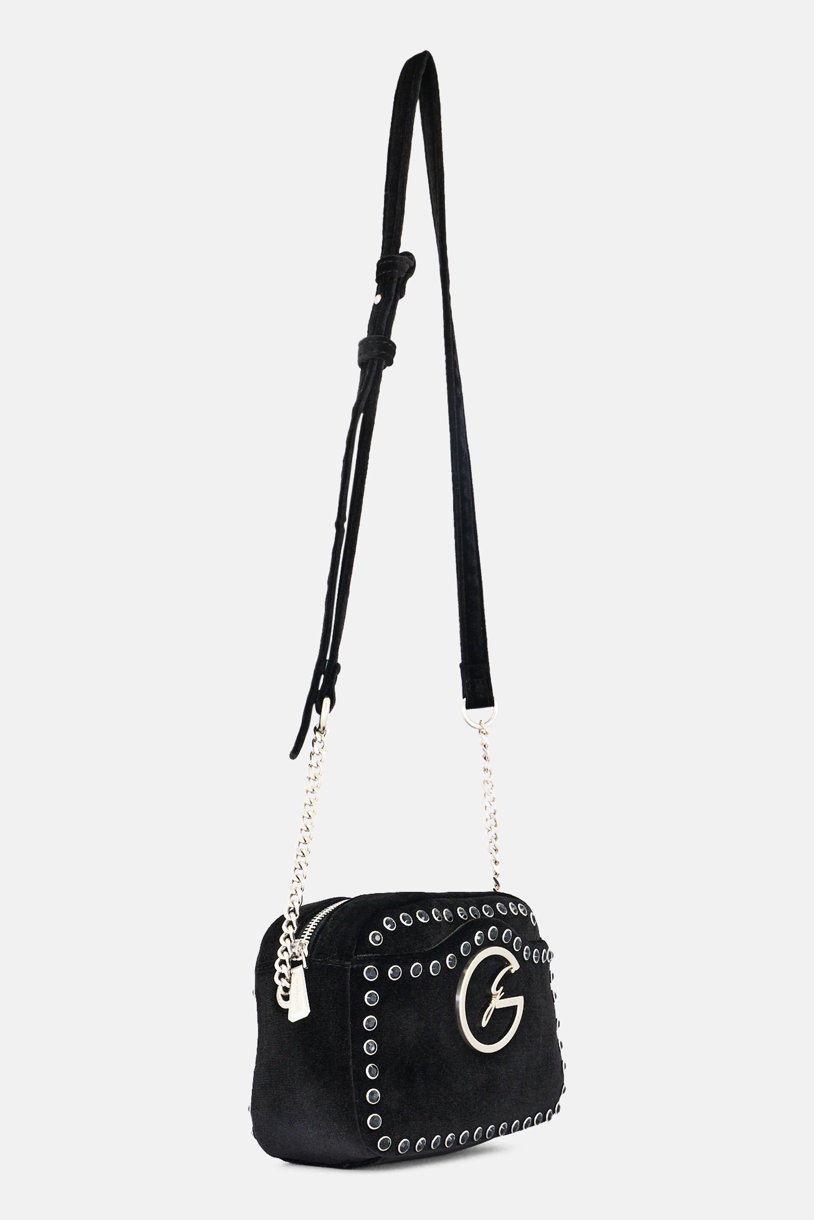 Women Brand Logo Cross Body Bag, Black