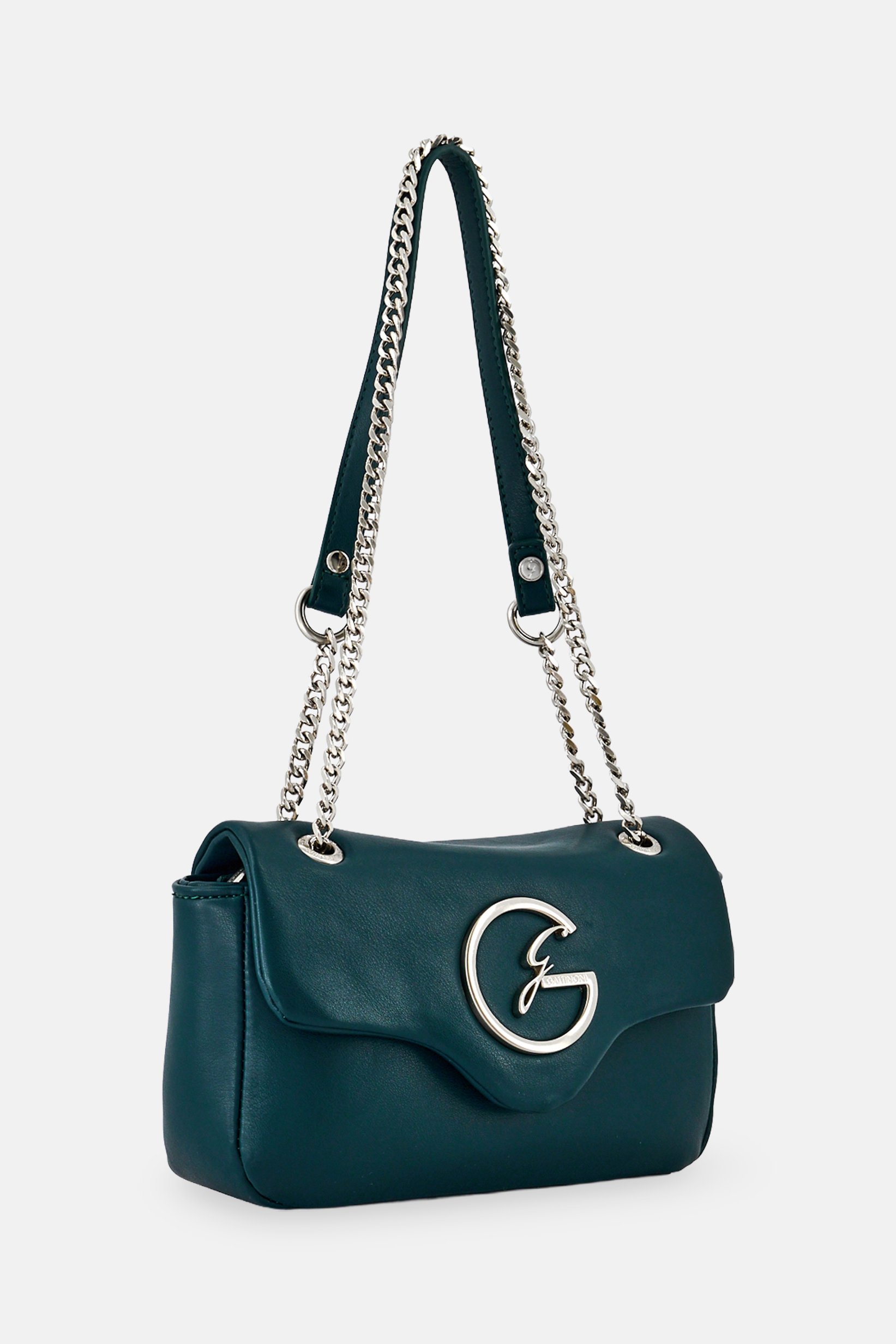 Women Brand Logo Cross Body Bag, Dark Green