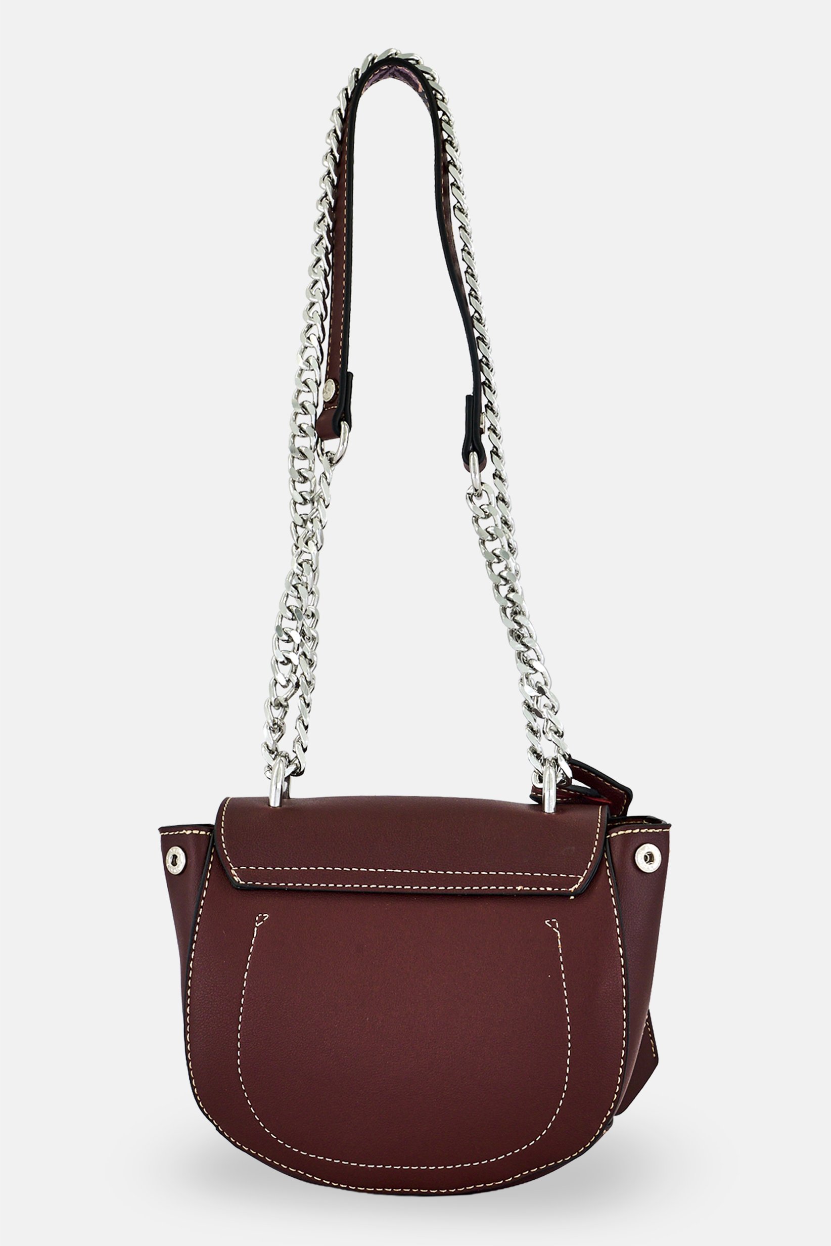 Women Brand Logo Cross Body Bag, Dark Maroon