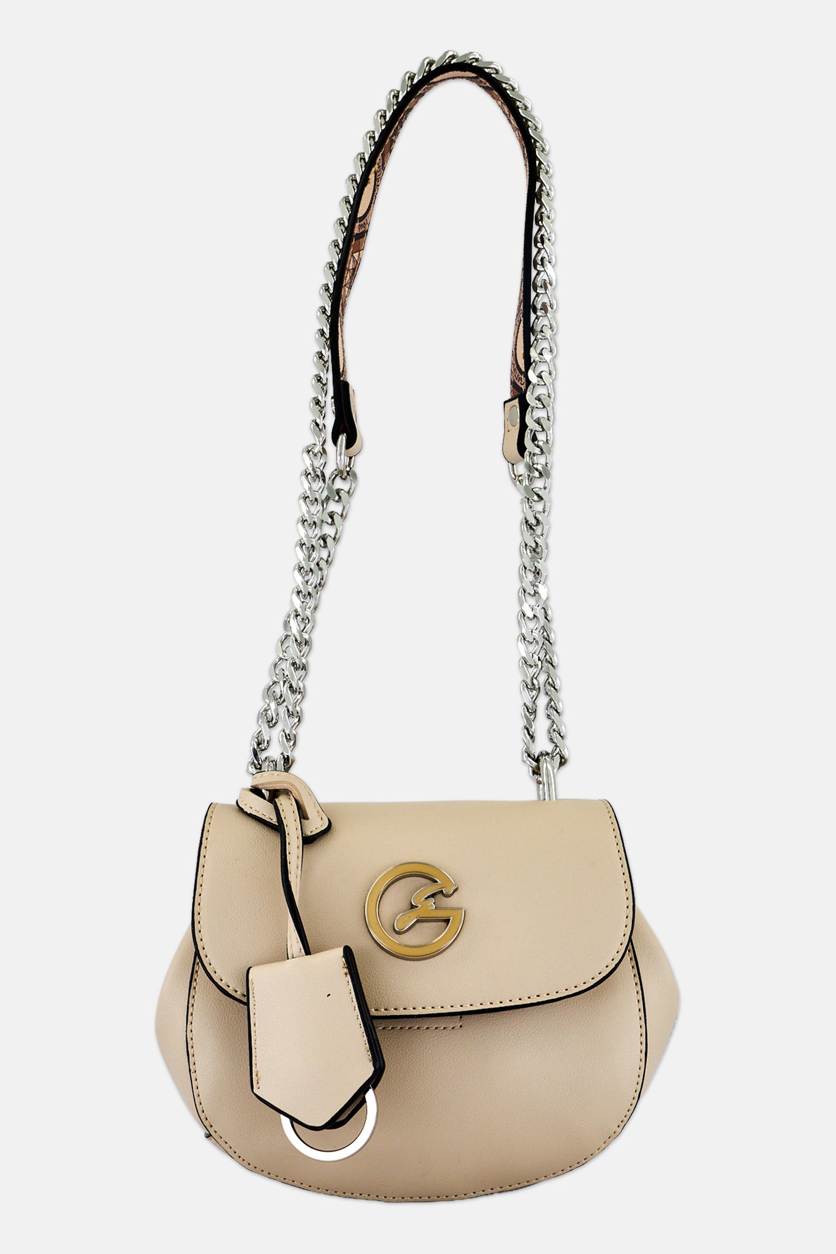 Women Brand Logo Cross Body Bag, Taupe