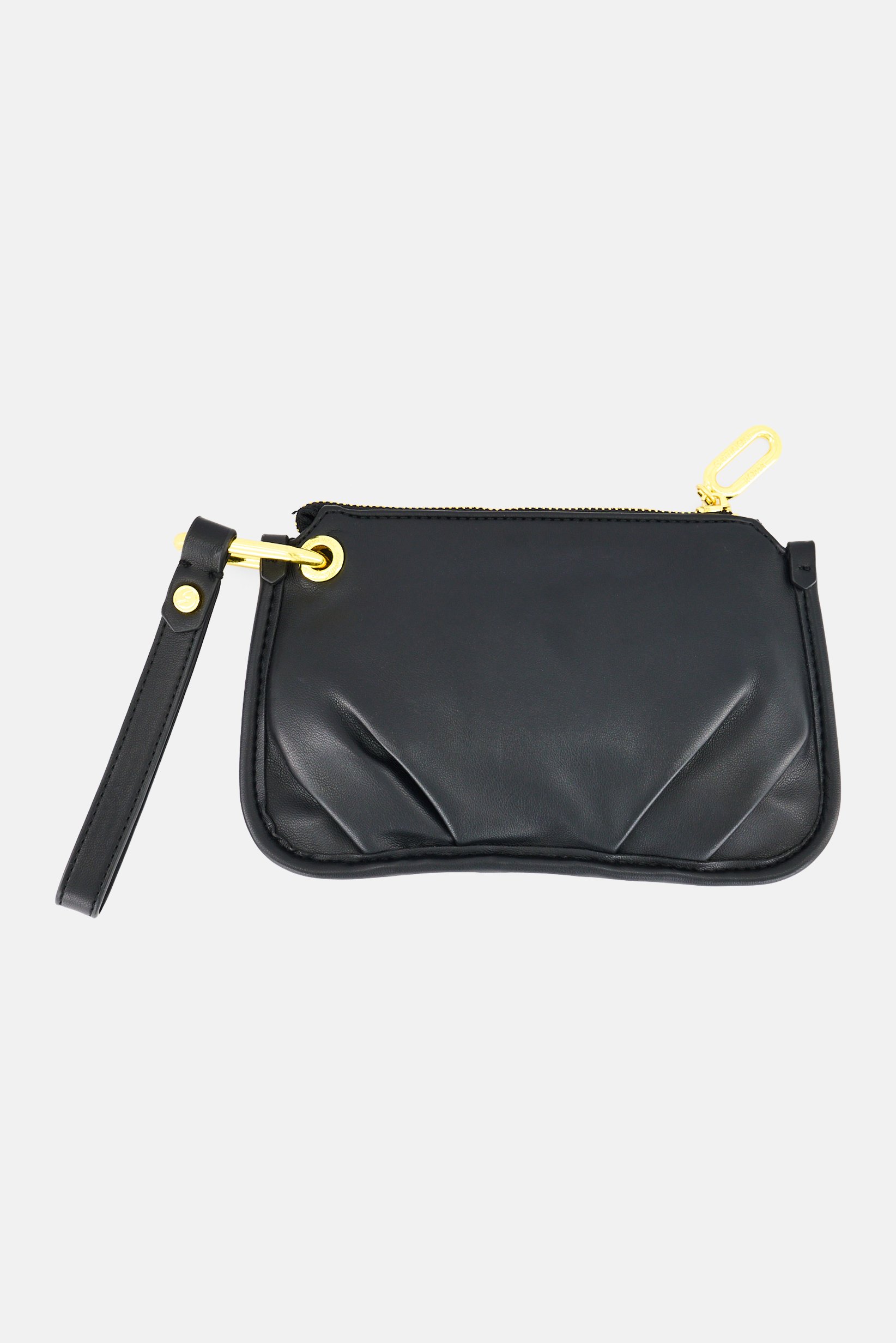 Women Brand Logo Clutch, Black