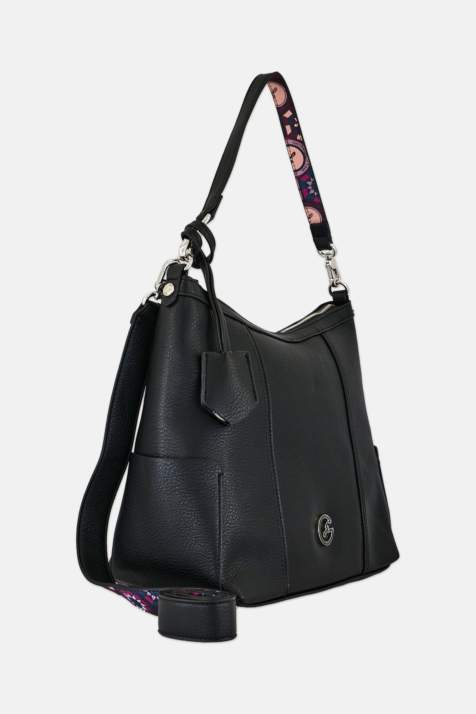 Women Brand Logo Tote Bag, Black