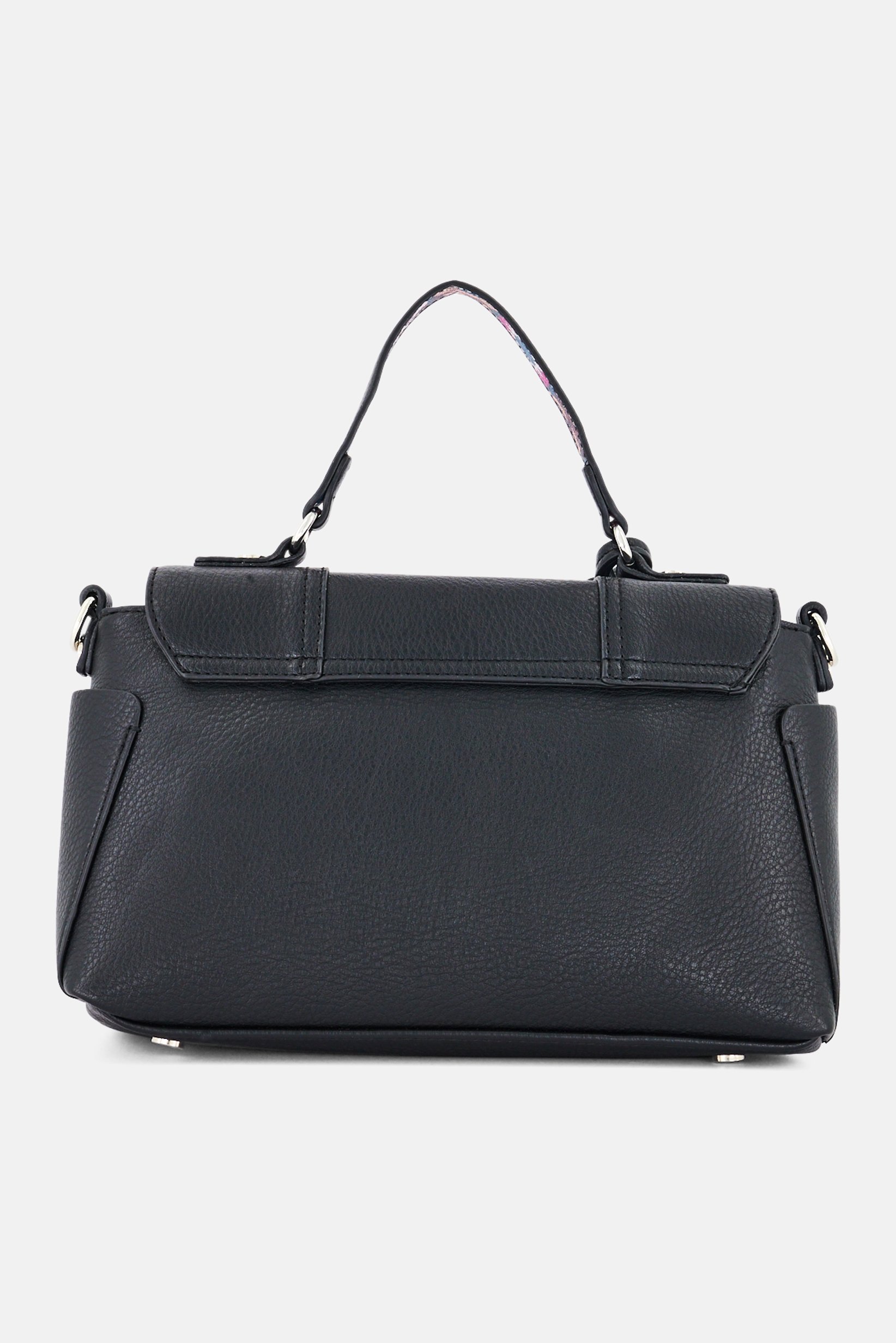 Women Brand Logo Handbag, Black