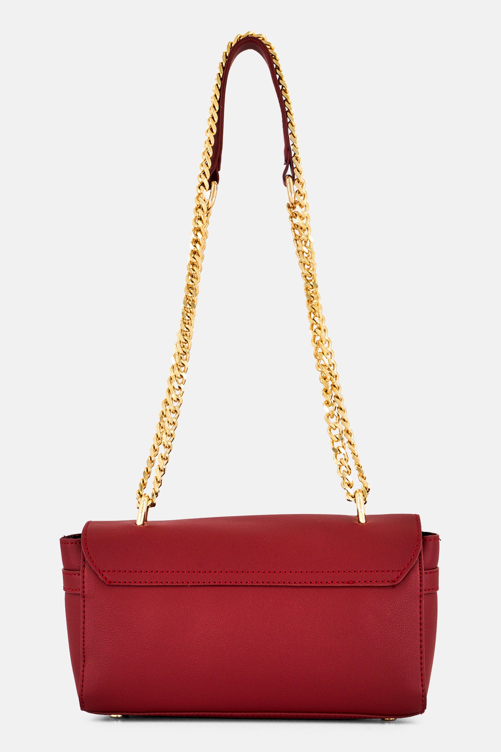 Women Brand Logo Cross Body Bag, Dark Red