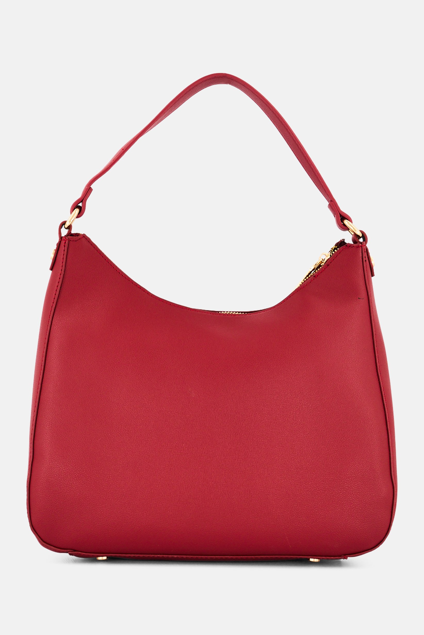 Women Brand Logo Shoulder Bag, Maroon