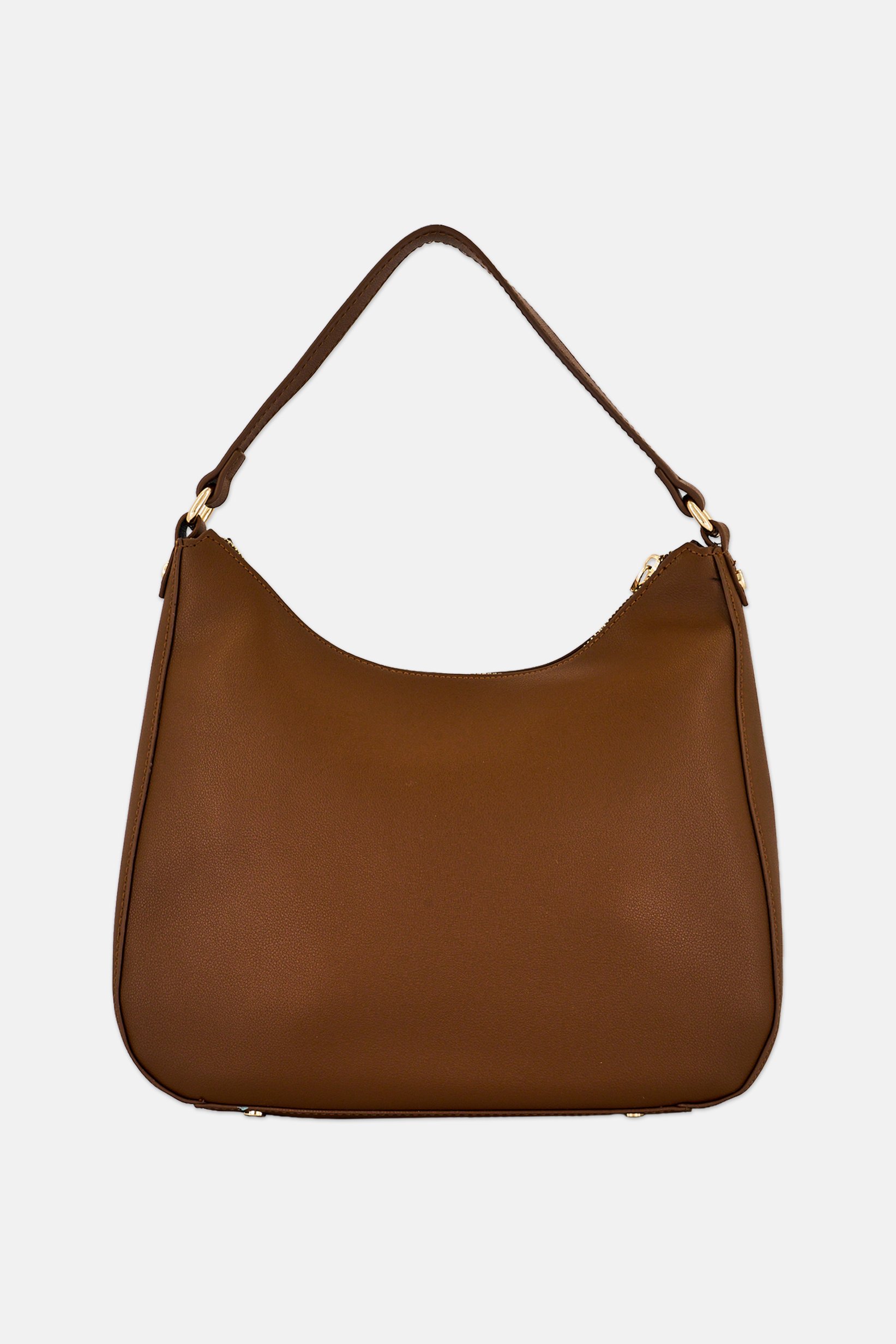 Women Brand Logo Hand Bag, Brown